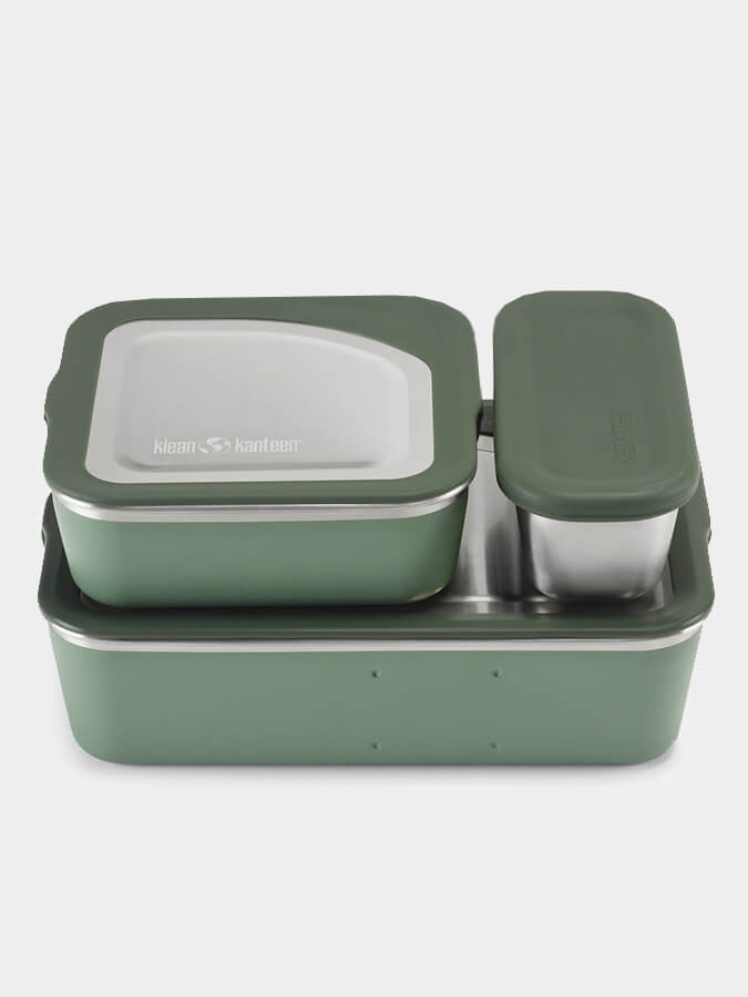 Klean Kanteen Rise Food Box Family Set - BPA-Free Stainless Steel Lunch Containers for Kids & Adults - Perfect for School, Work, Picnics & Outdoor Adventures