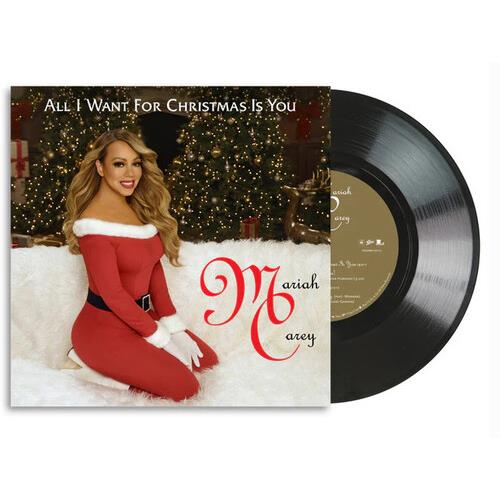 All I Want For Christmas Is You Black Vinyl 7 Inch Single Record - Perfect for Holiday Music Collections & Christmas Gift Giving