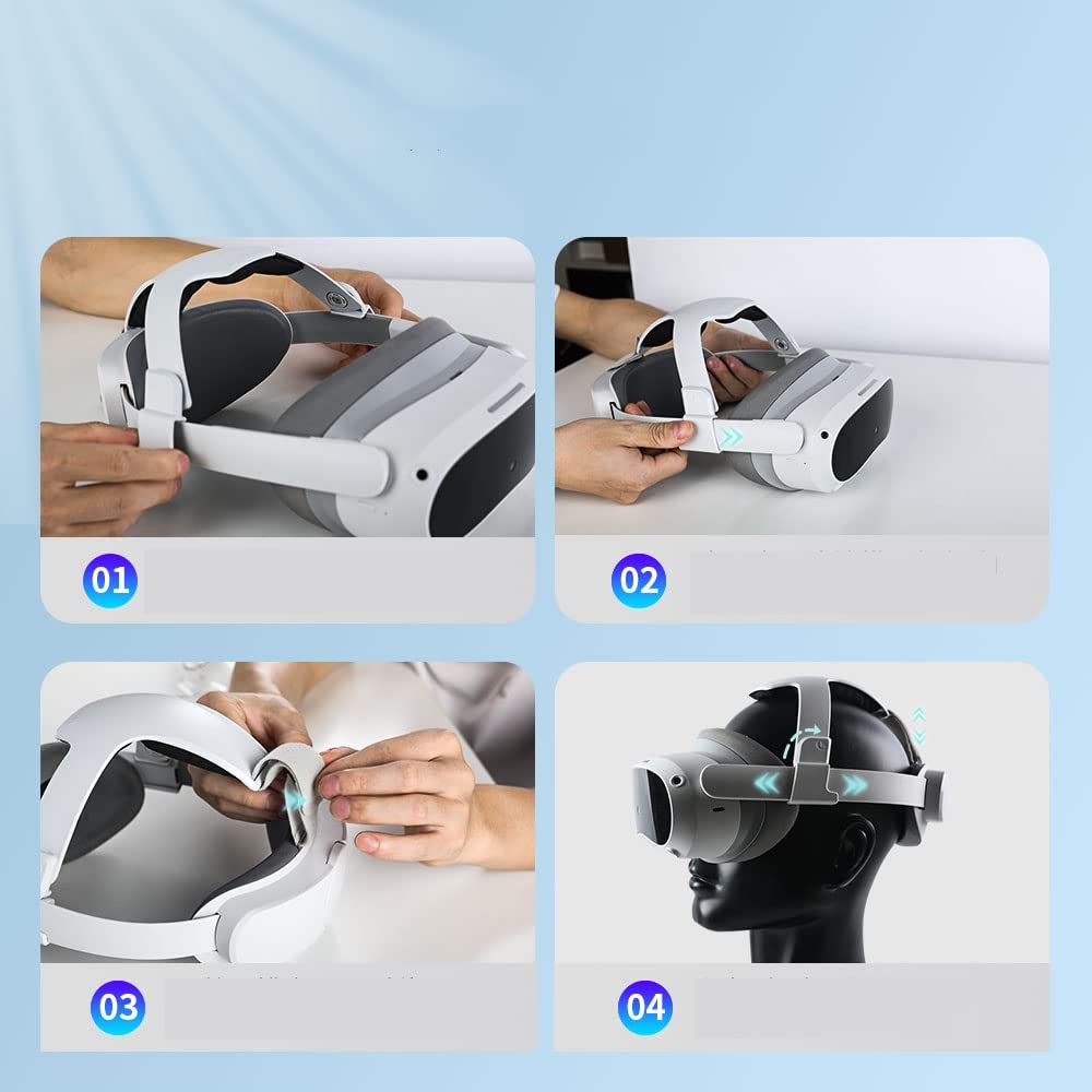 Pico4 Head Strap with High Elasticity - Comfortable & Lightweight VR Headset Accessory for Weight Reduction & Pressure Relief - Perfect for Long Gaming & VR Sessions