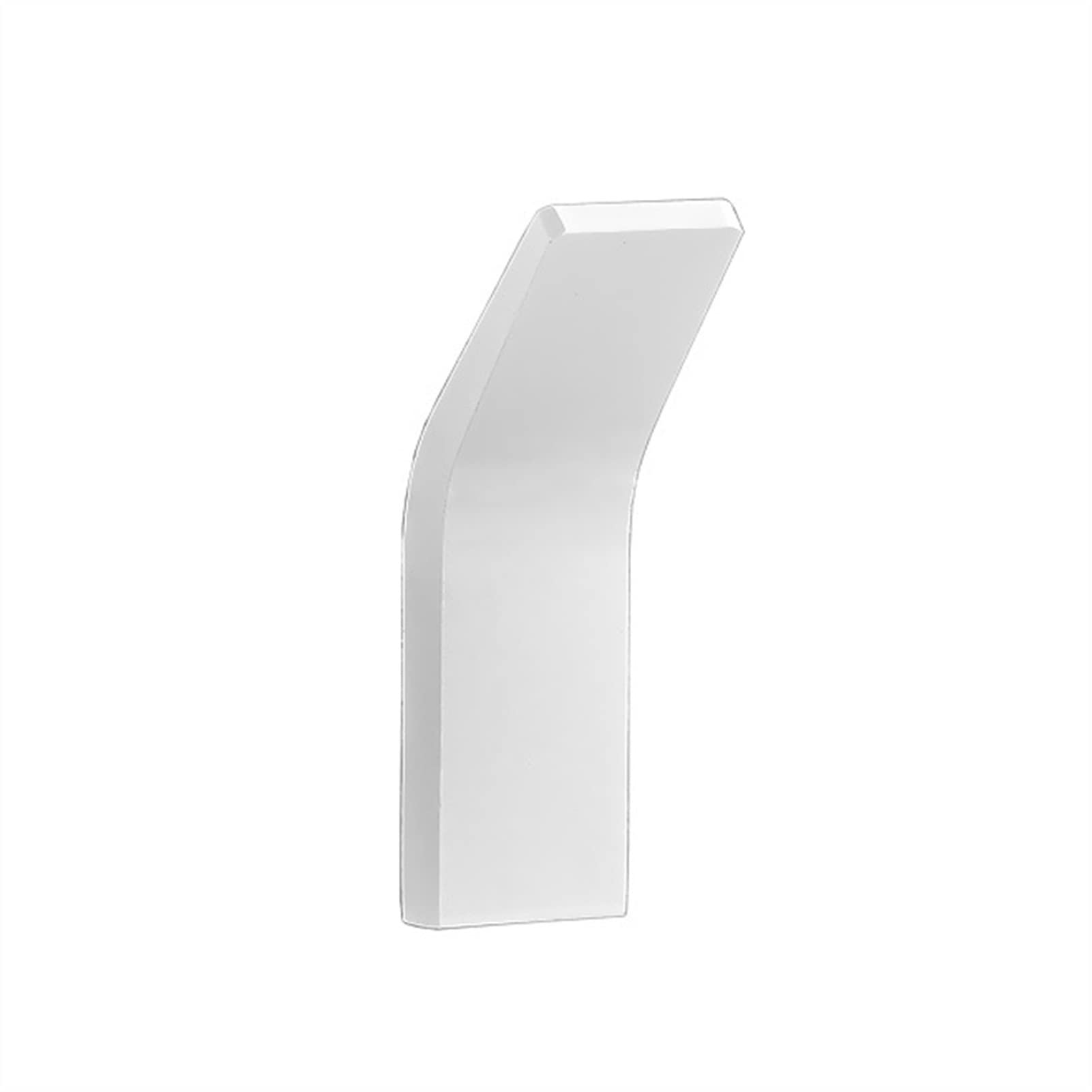 Space-Saving Wall Mounted Coat Rack - No Drill Aluminum Alloy Bathroom Hooks for Towels, Robes & Clothes (White, 1-Pack) - Perfect for Small Bathrooms, Entryways & Closet Organization