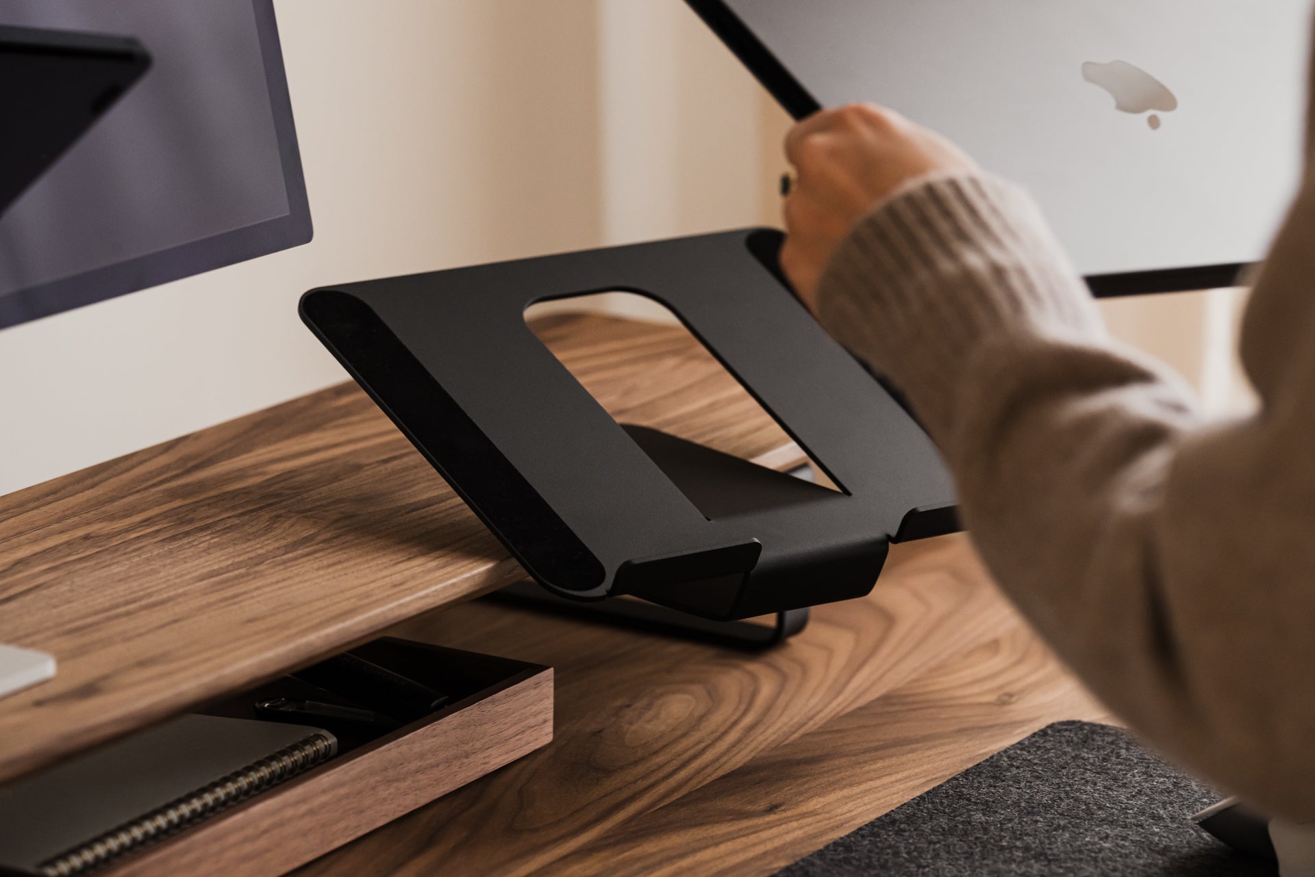 Adjustable Laptop Stand for Desk - Ergonomic Computer Riser with Ventilation - Perfect for Home Office, Gaming & Workstation Setup