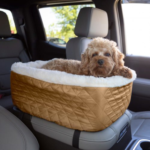 Premium Dog Car Seat for Small & Medium Dogs - Soft & Comfortable Pet Travel Carrier with Safety Strap - Perfect for Road Trips, Vet Visits & Daily Commutes