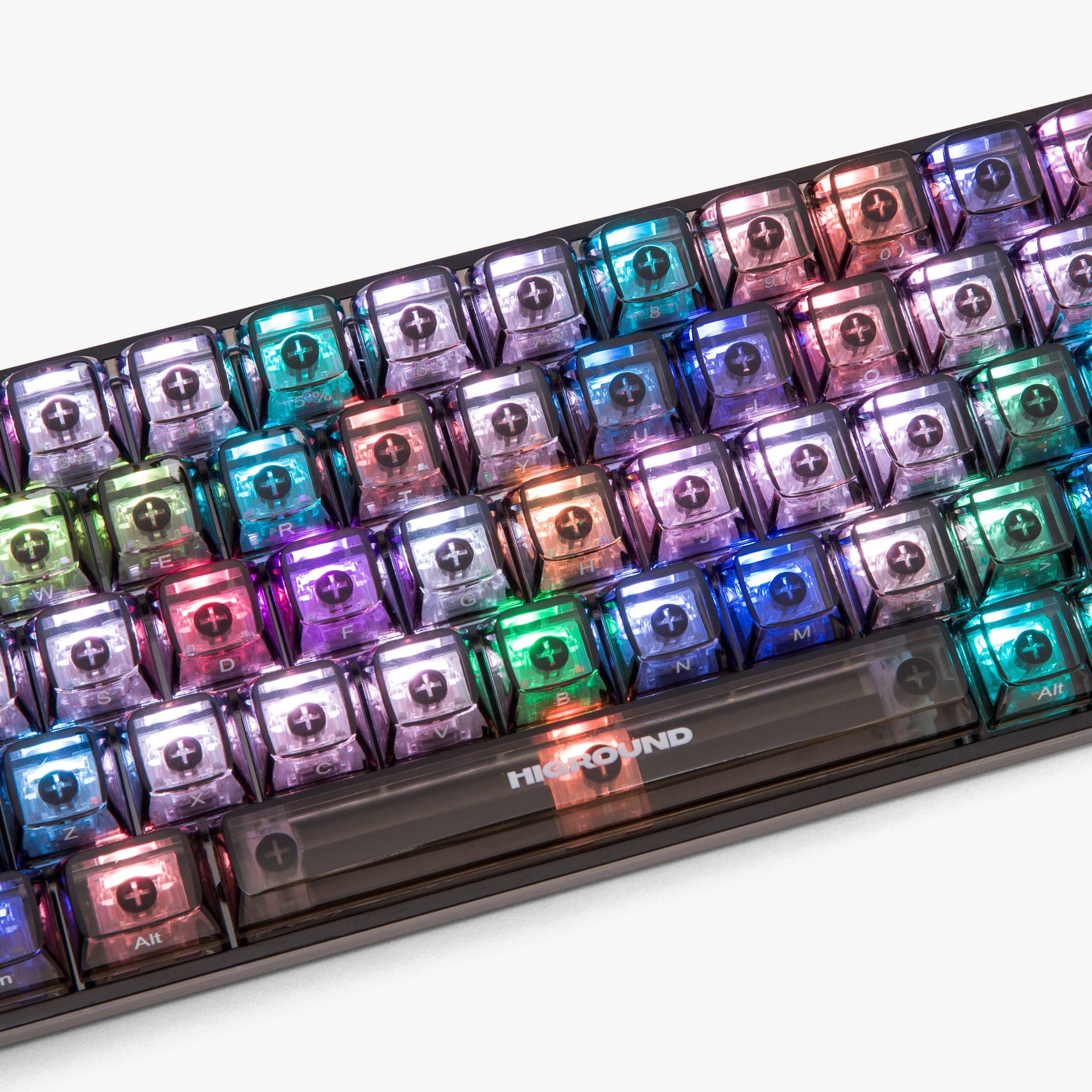 Clear Obsidian Basecamp 65 Mechanical Keyboard - 65% Compact Wired Gaming Keyboard with RGB Backlit, Hot-Swappable Switches for PC/Mac - Perfect for Gaming, Office Work & Typing Enthusiasts