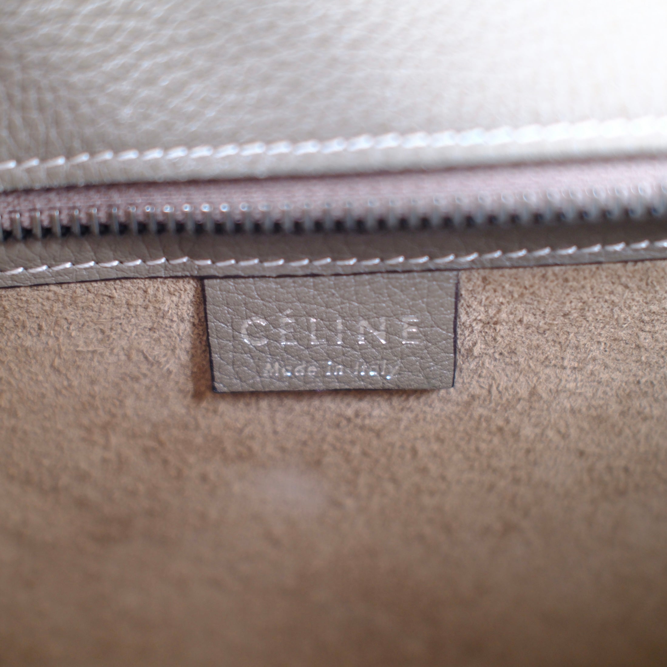Celine Luggage Nano Bag in Taupe Calfskin Leather - Stylish & Durable Handbag for Women, Perfect for Work, Travel & Everyday Use