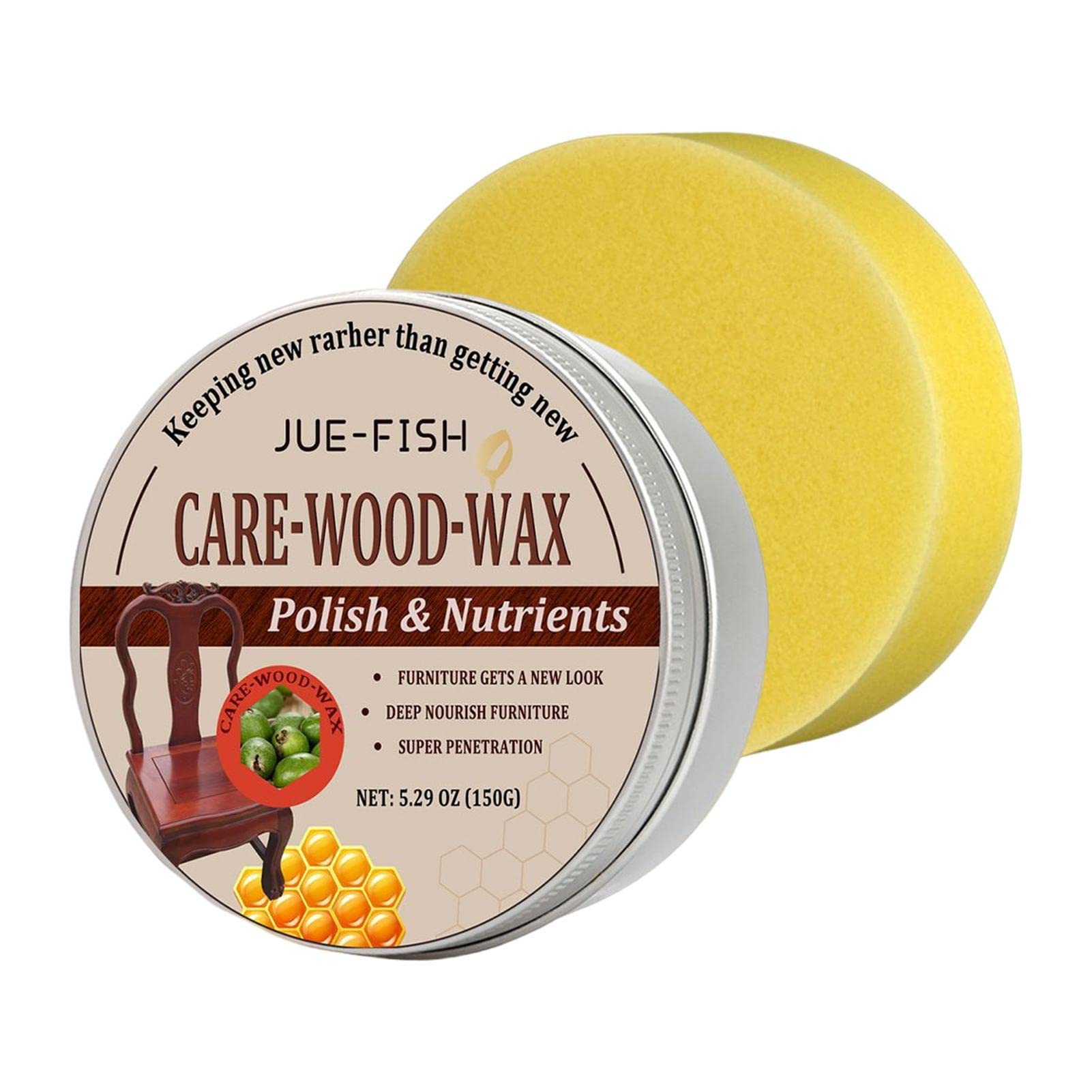 Natural Beeswax Wood Polish & Restorer - Multipurpose Beeswax Furniture Wax for Wooden Tables, Floors & Cabinets | Restores Shine & Protects Wood Surfaces | Ideal for Home, Office & Antique Furniture Care