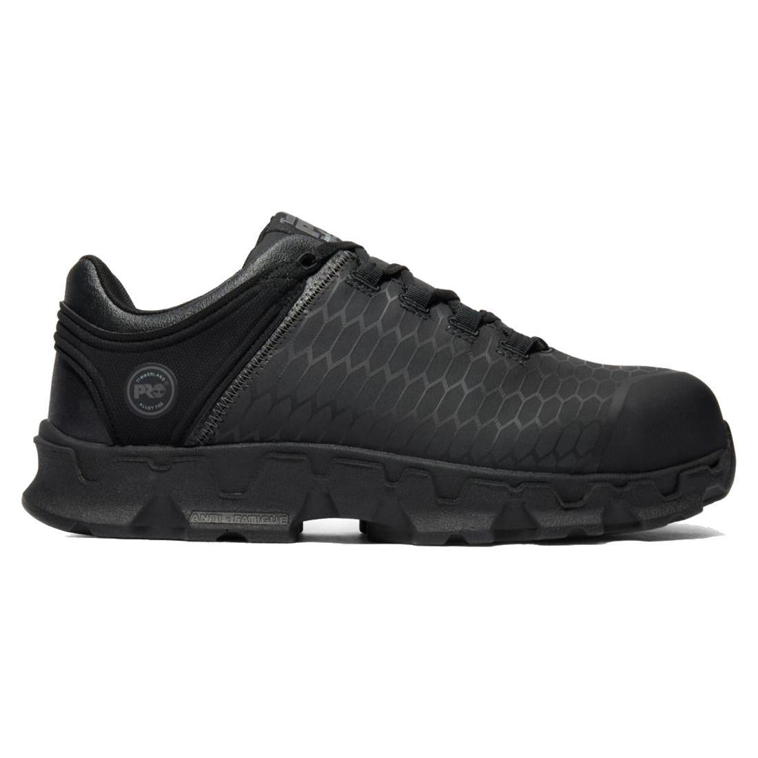 Powertrain Sport Alloy Toe Work Shoes for Men - Black Safety Shoes for Construction, Warehouse & Industrial Work - Lightweight & Comfortable Work Boots
