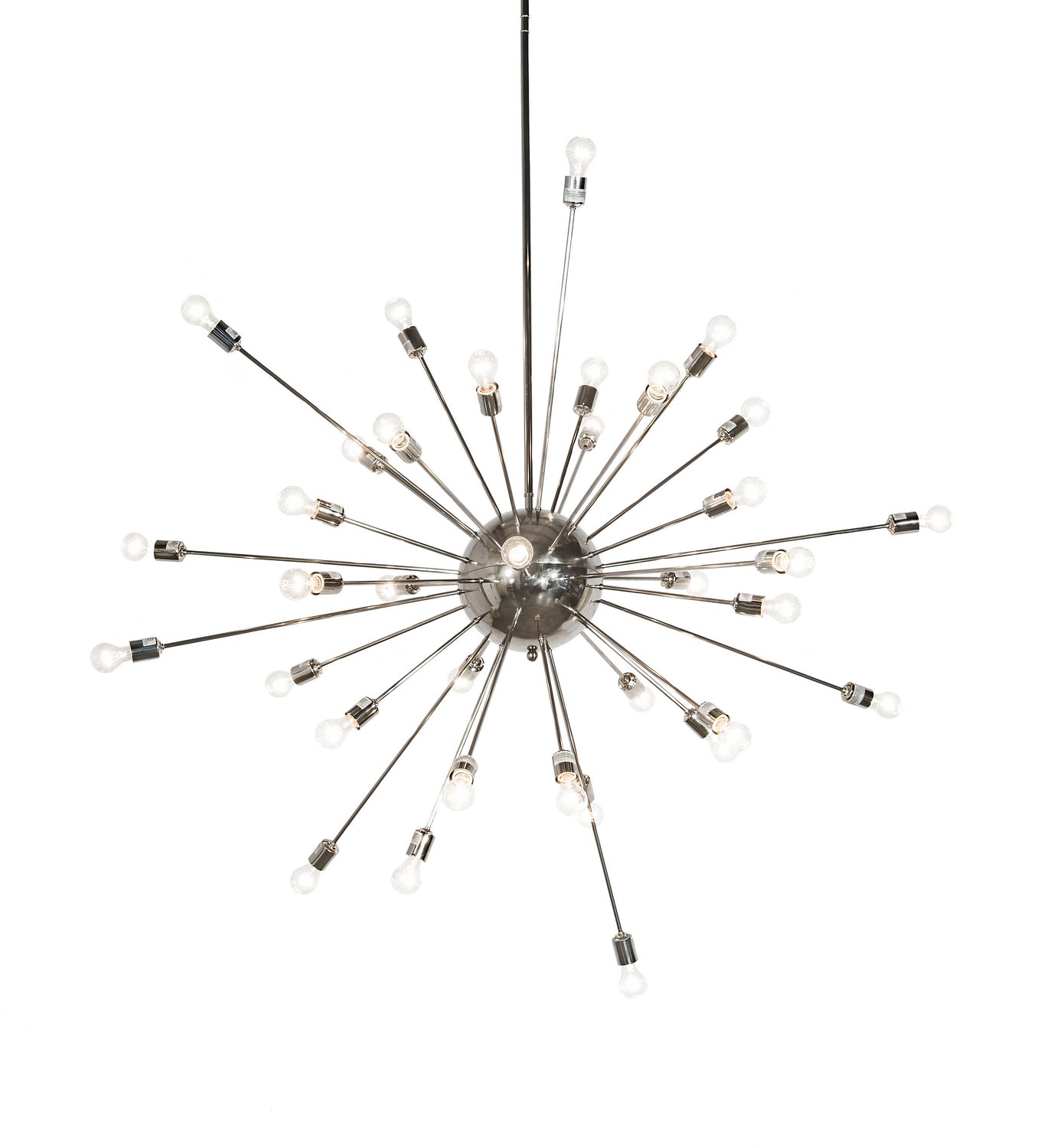 36-Light Modern Chandelier Pendant Lighting Fixture for Dining Room, Kitchen Island & Living Room - Dimmable LED Ceiling Light with Crystal Accents