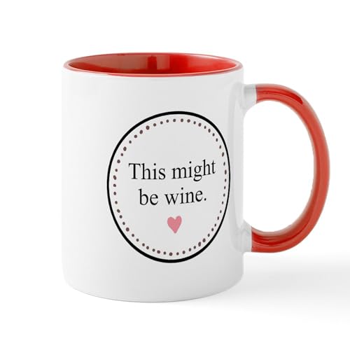 White/Red Inside - This Might Be Wine Mugs
