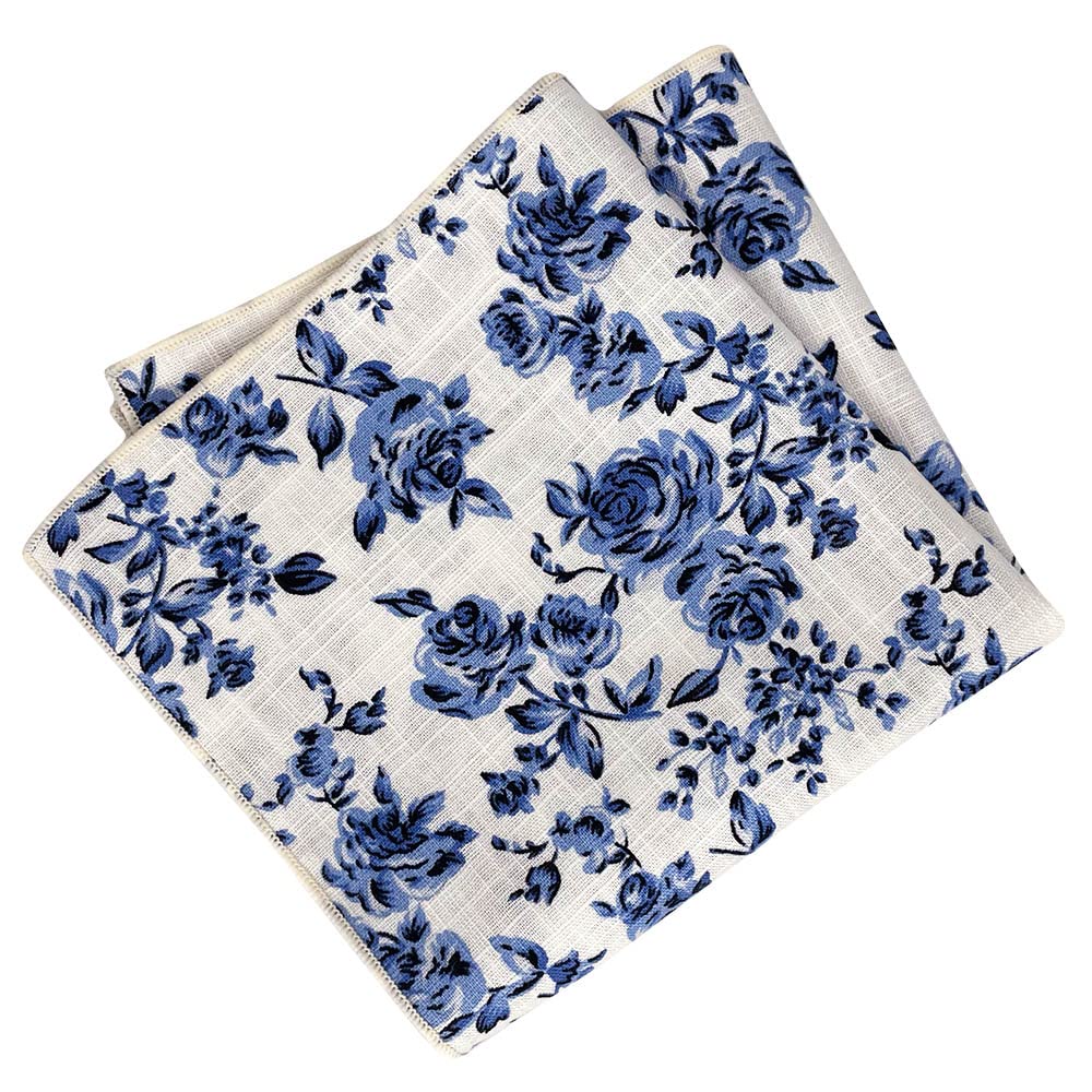 Kebocis Men's Floral Pocket Square Handkerchief - Stylish Silk Pocket Squares for Suits, Weddings & Formal Events