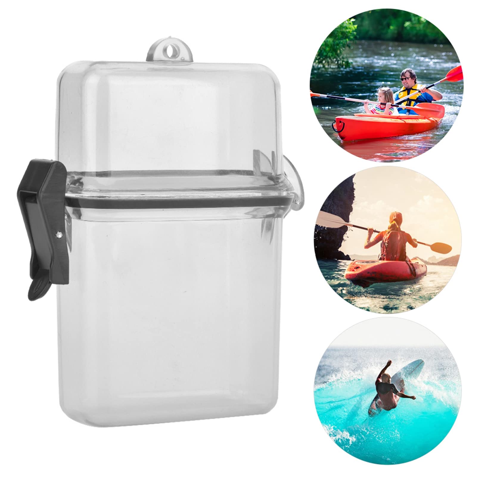Waterproof Dry Box - Portable Transparent Small Waterproof Case with Rope Hook | Floating Watertight Storage Container for Kayaking, Surfing, Hiking, Fishing, Camping & Outdoor Adventures | Perfect for Keeping Phones, Keys & Valuables Safe in Wet Conditions