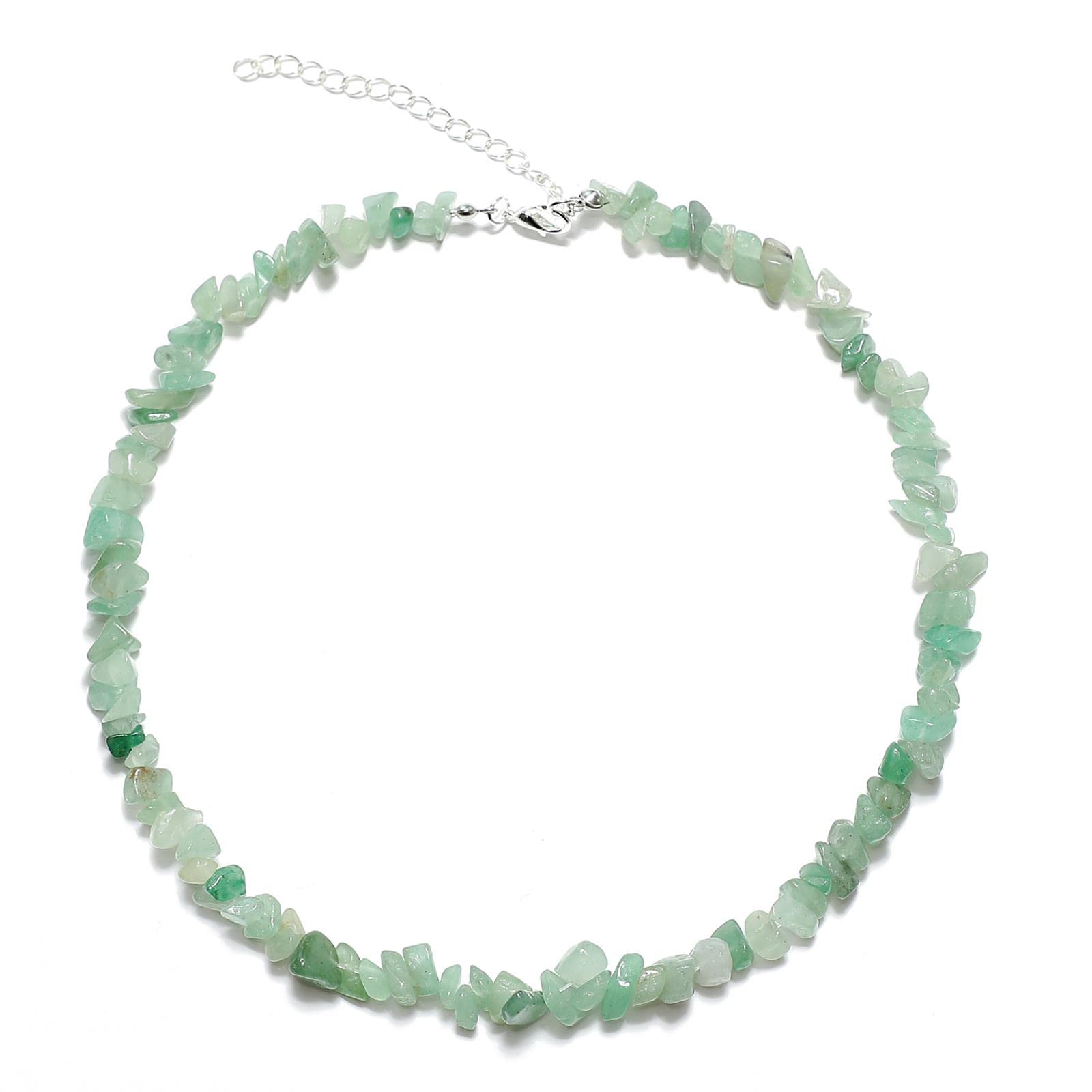 Natural Seed Bead Gemstone Chakra Necklace for Women - Colorful Crystal Healing Chip Choker with Healing Properties | Spiritual Jewelry for Meditation, Yoga & Energy Balancing