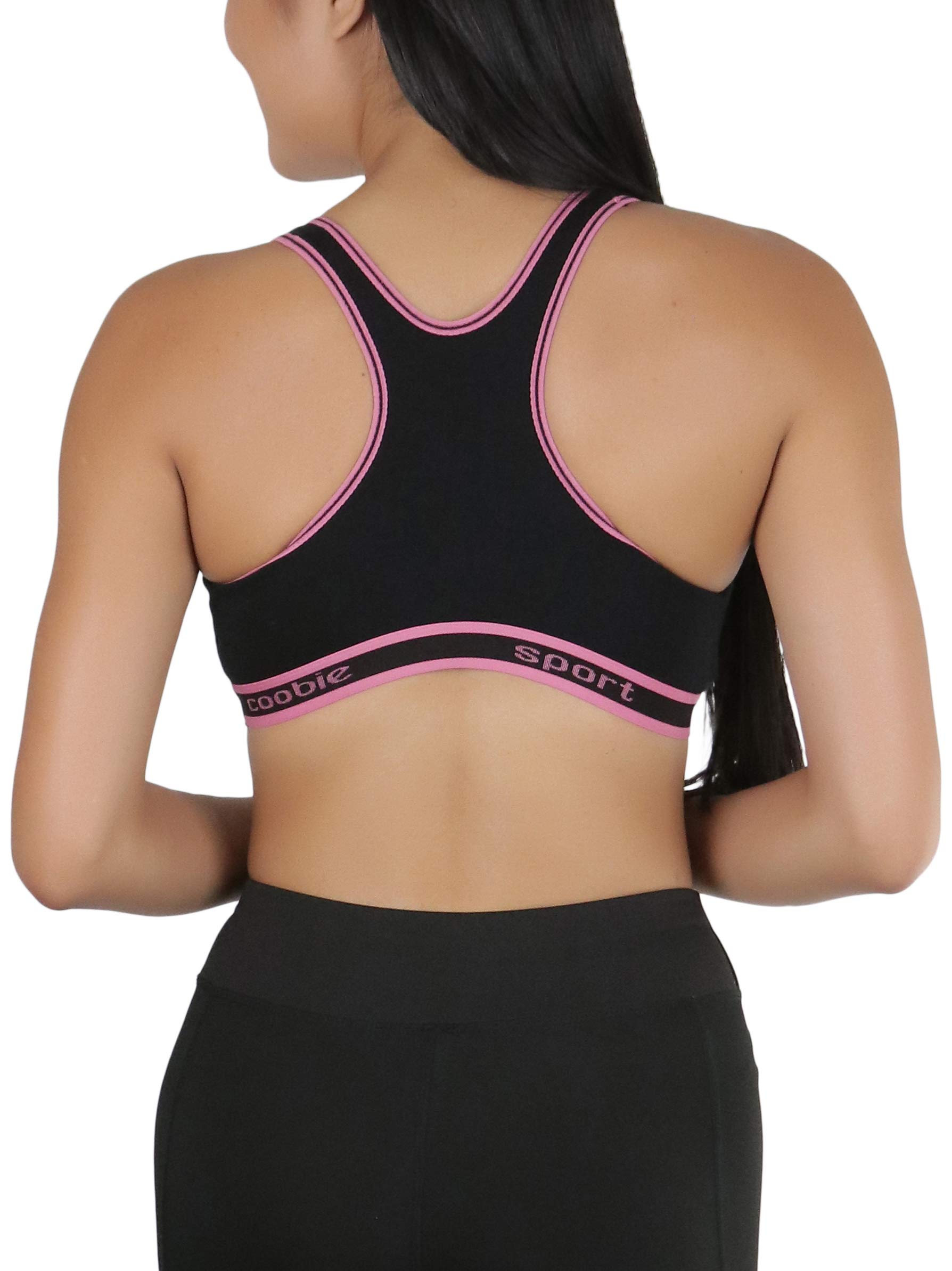 ToBeInStyle Women's Wireless Sports Bra - Cotton Blend Racerback with Light Padding for Yoga, Running & Gym Workouts - Comfortable & Supportive Activewear