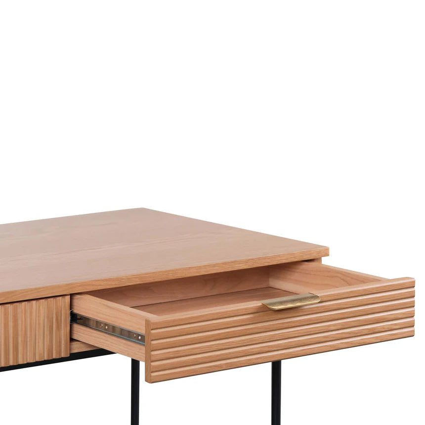 Stylish Dark Oak Home Office Desk - Modern Ergonomic Writing Desk for Small Spaces - Perfect for Remote Work, Study & Productivity