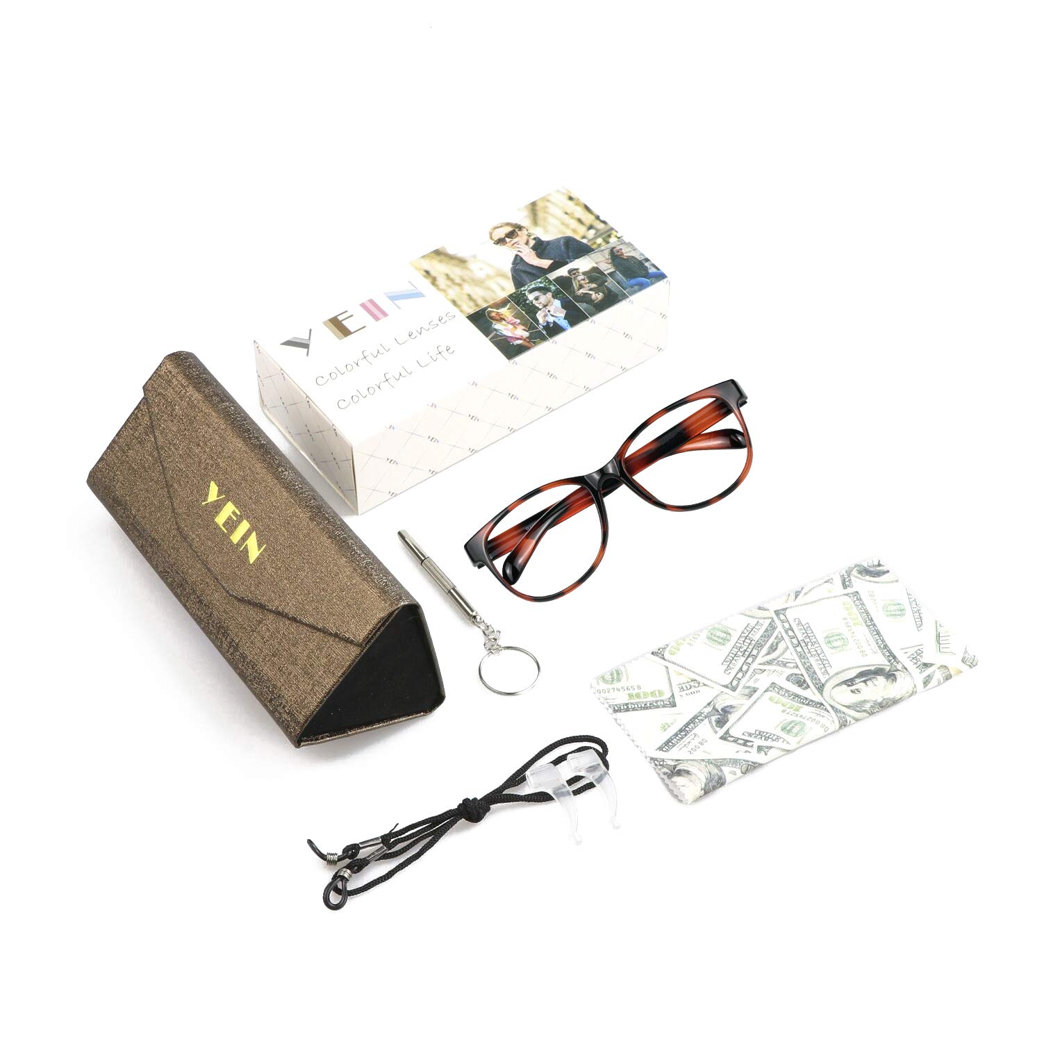 YEIN Bifocal Reading Glasses with Photochromic Lenses - Brown & Grey Transition Sunglasses for Women & Men - Perfect for Reading, Driving, and Outdoor Activities