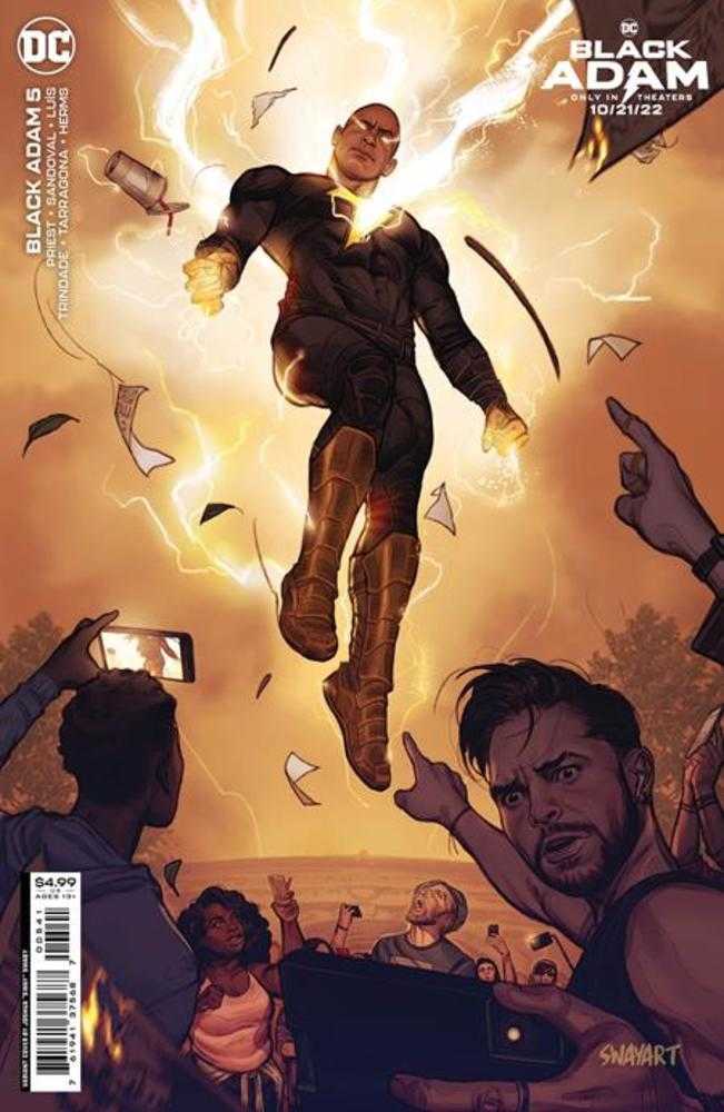 Black Adam #5 Cover D Joshua Sway Swaby - Premium Movie Card Stock Variant - Collectible Comic Book for DC Fans & Movie Memorabilia Enthusiasts