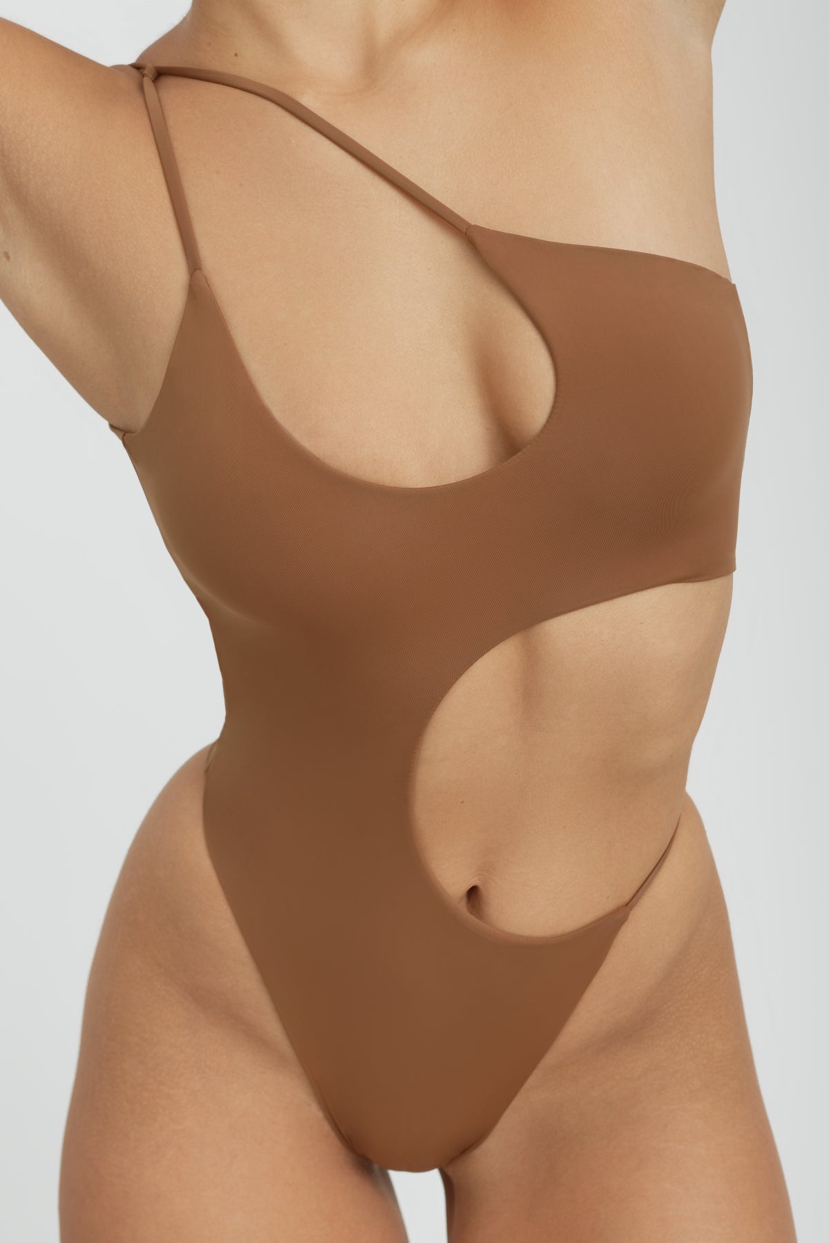 Blaise One Piece Swimsuit - Sexy Brown Sugar Color Bathing Suit for Women | Perfect for Beach, Pool, and Summer Vacations