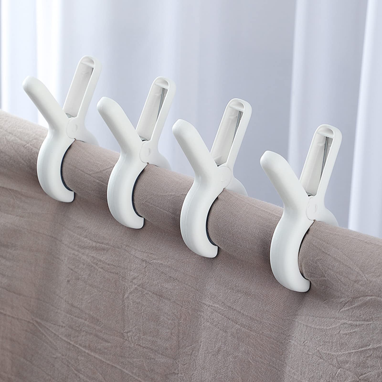6 Pack Heavy Duty Windproof Beach Towel Clips - Multi-Purpose Plastic Clothes Pins for Pool, Cruise, Lounge Chairs, Kitchen, Bathroom & Laundry - Secure Towels, Blankets & Fabrics Outdoors