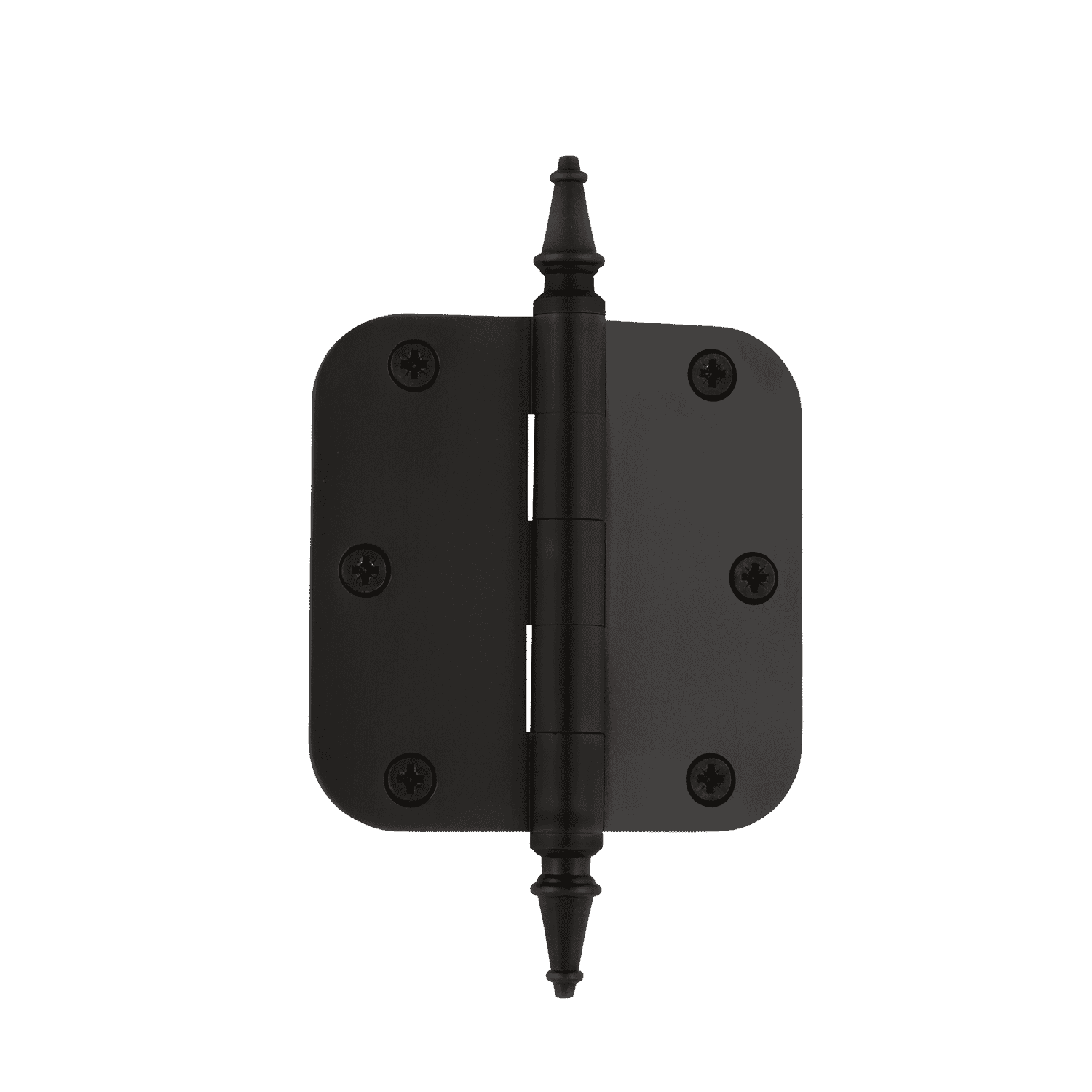 3.5 Inch Steeple Tip Residential Door Hinge with 5/8 Radius Corners - Oil Rubbed Bronze Finish for Interior/Exterior Doors, Gates & Cabinets
