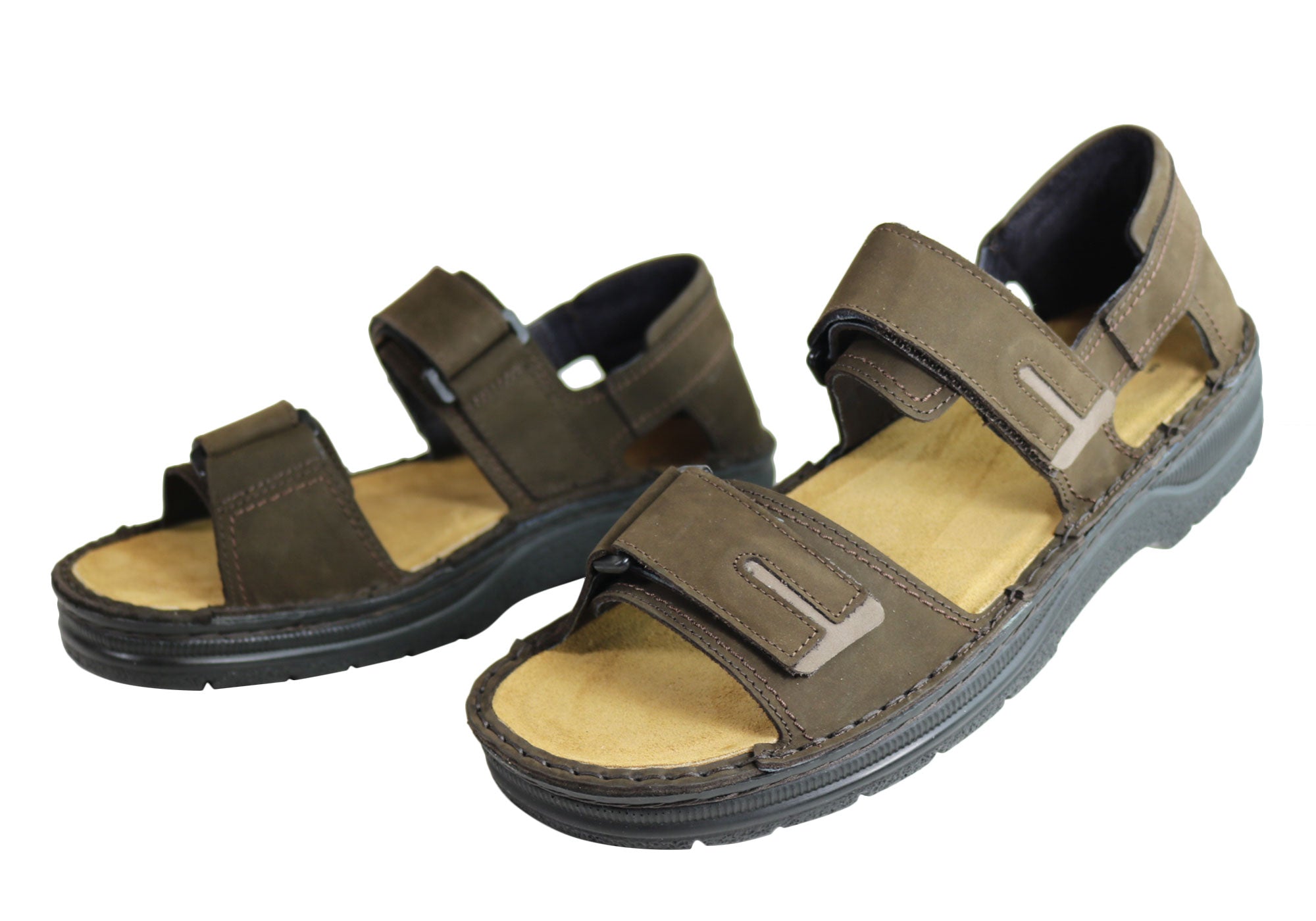 Naot Martin Men's Comfortable Adjustable Orthotic-Friendly Leather Sandals - Perfect for Walking, Travel & Outdoor Activities