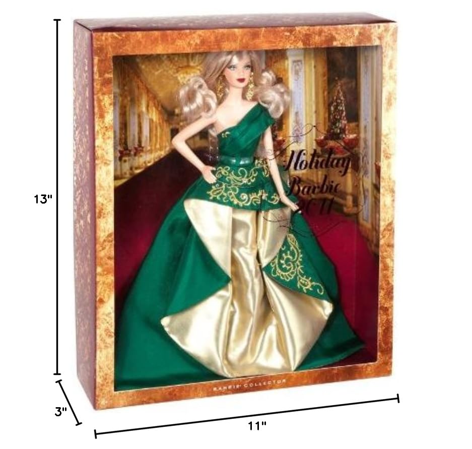 Barbie Collector 2011 Holiday Doll - Limited Edition Christmas Barbie with Elegant Red Gown, Perfect for Holiday Decorations, Gift Giving & Collector's Display