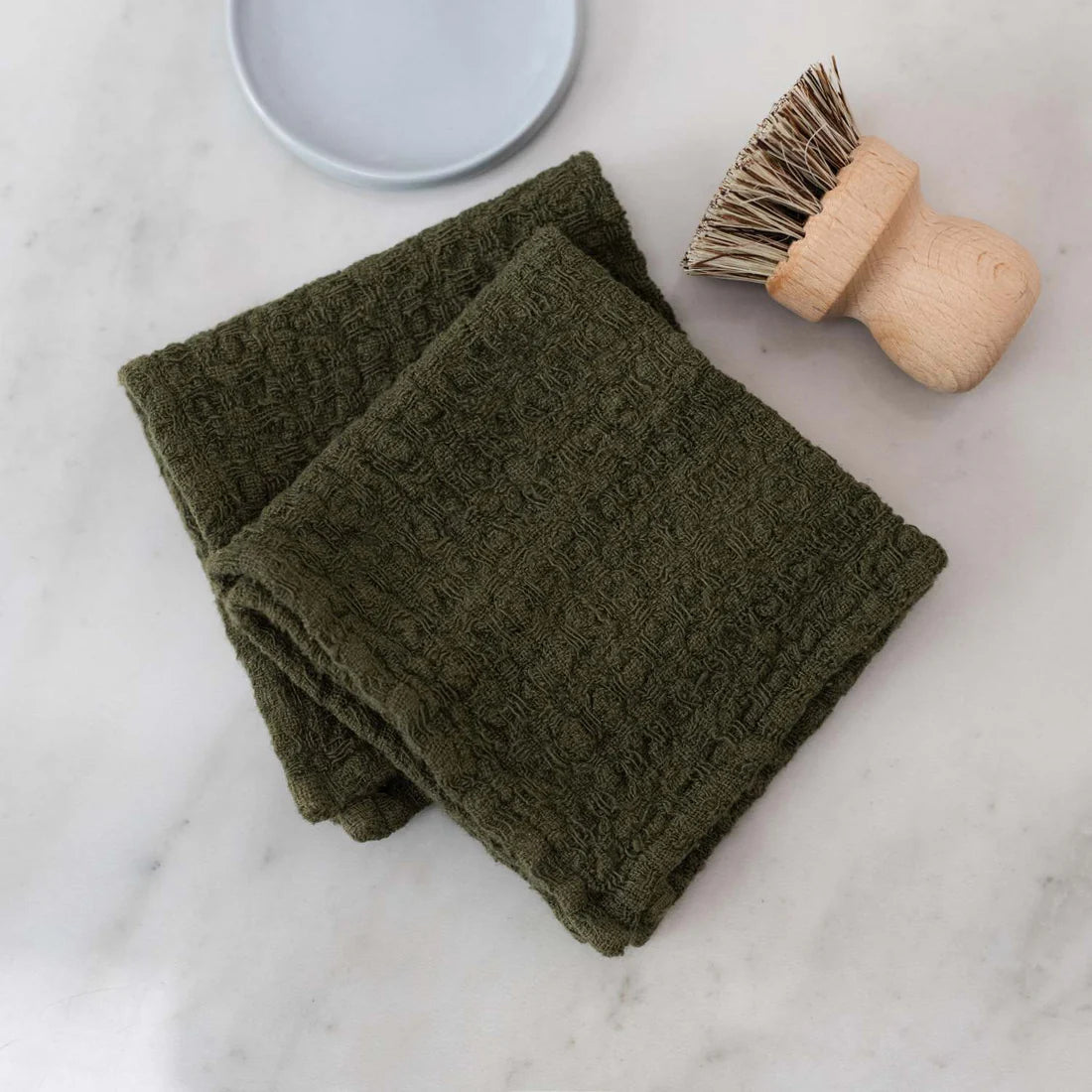 Premium 100% Linen Dish Cloth - Soft & Absorbent Kitchen Towel for Washing Dishes, Cleaning Countertops & Drying Hands - Eco-Friendly & Reusable (Single Piece)
