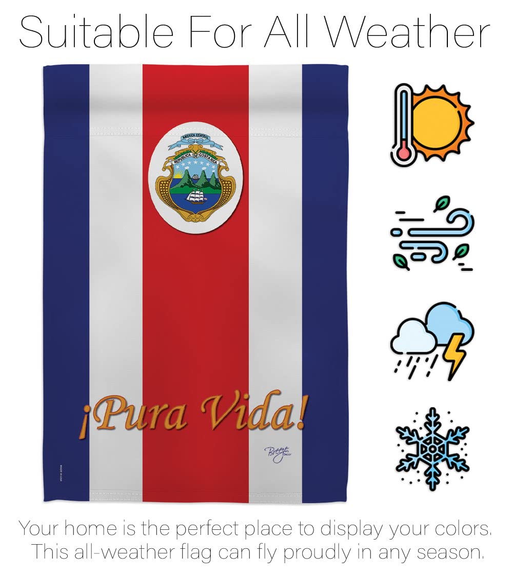 Costa Rica Garden Flag 13x18.5