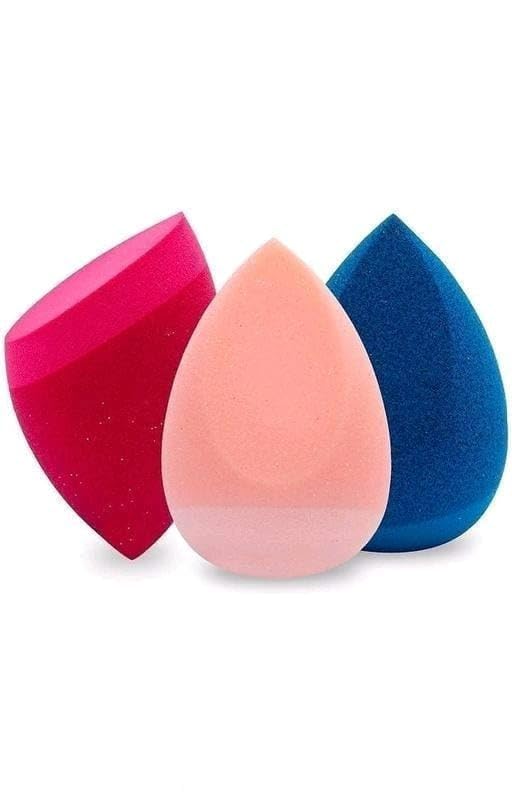 Premium Makeup Sponge Set of 3 - Multicolor Beauty Blender for Foundation, Concealer & Powder Application | Perfect for Professional Makeup Artists & Daily Use at Home, Travel & On-The-Go Touch Ups
