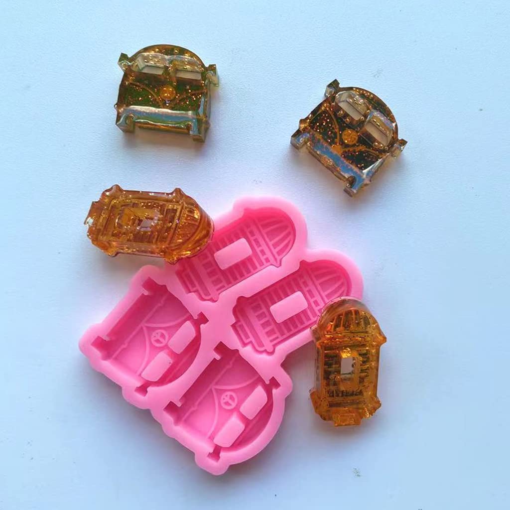 Castle Car & Seahorse Epoxy Resin Silicone Mold - DIY Keychain Pendant Jewelry Making Kit for Handmade Crafts, Home Decor & Gifts | Perfect for Resin Art, DIY Projects & Unique Decorations