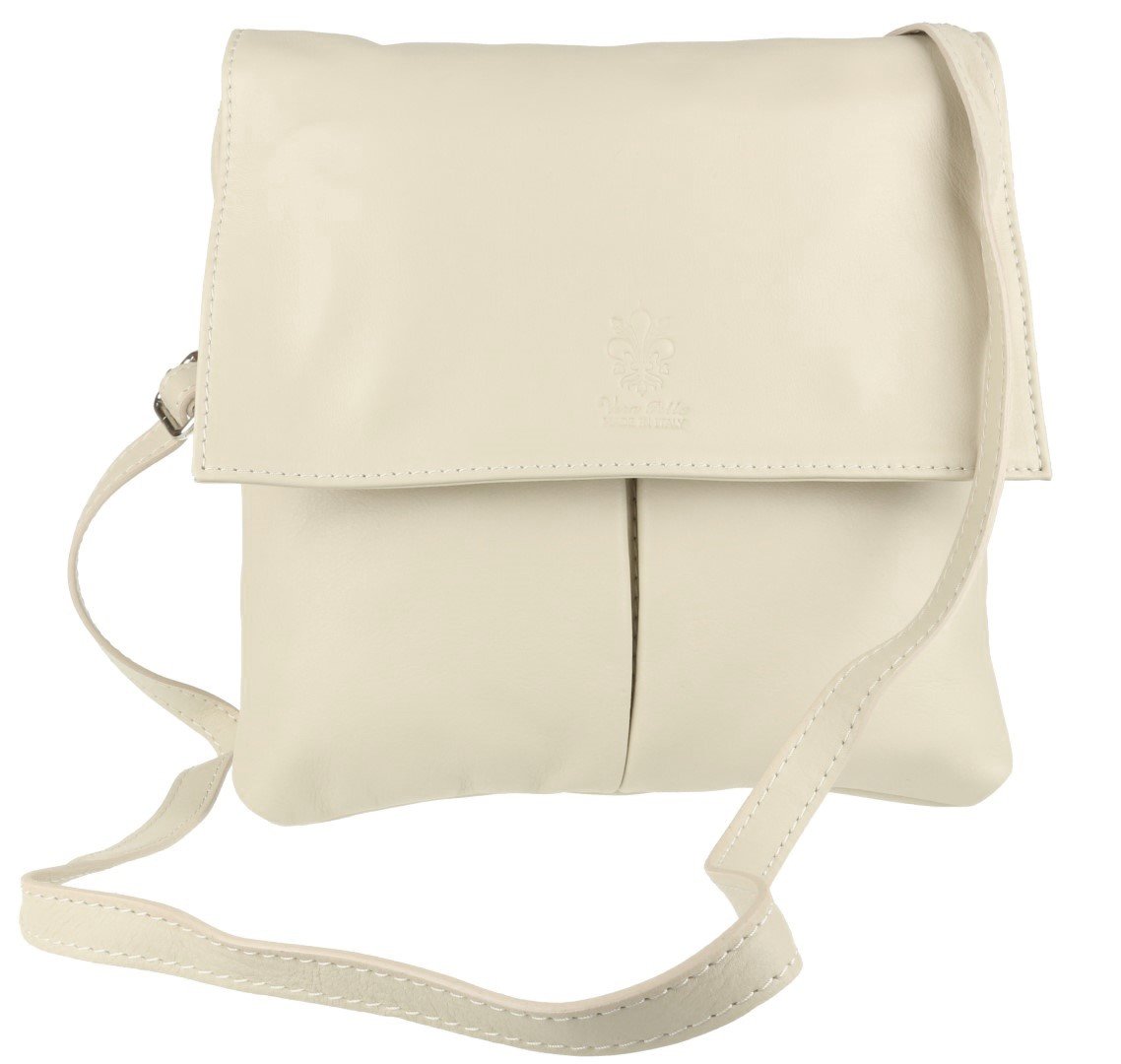 Stylish Italian Genuine Leather Crossbody Bag for Women - Double Pocket Messenger Shoulder Purse - Perfect for Work, Travel & Everyday Use