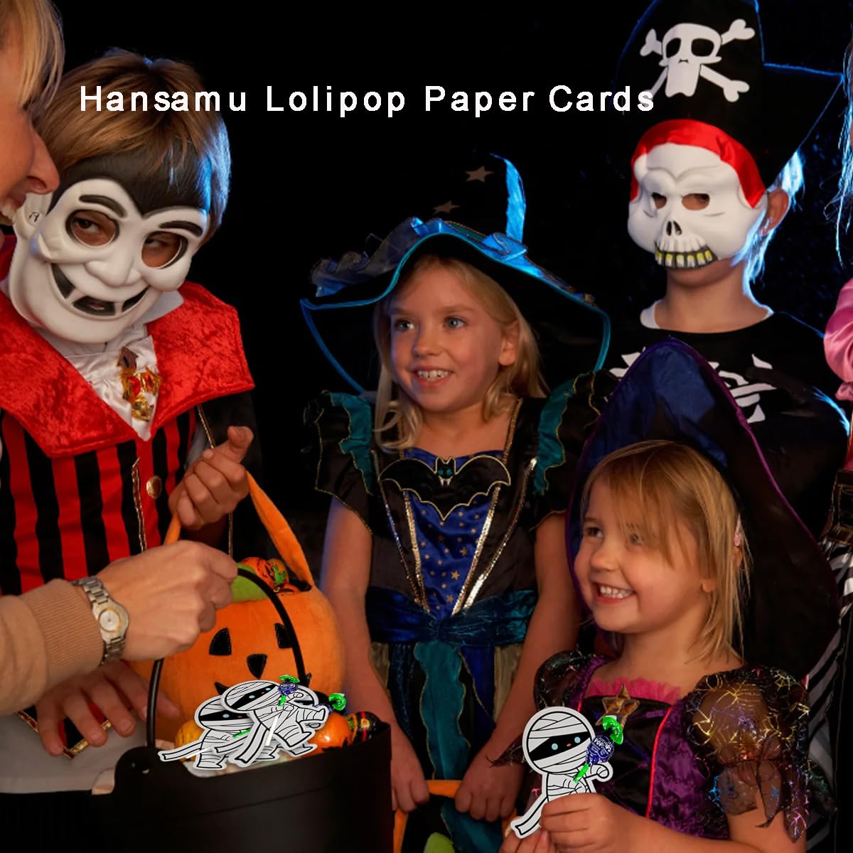 100 Pcs Halloween Candy Holder Paper Cards - Mummy Lollipop & Chocolate Wrappers - Party Decorations Supplies for Halloween Treats, Gifts & Favors - Perfect for Trick-or-Treating, Classroom Parties & Spooky Celebrations