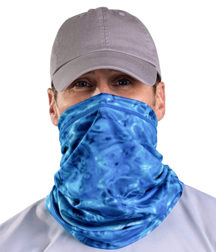 Men's UPF 50+ Adjustable Fleece Neck Gaiter - Winter Face Mask with Drawstring for Outdoor Activities, Hiking & Skiing | Aqua Design
