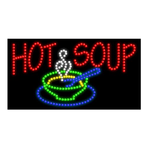 Hot Soup LED Dots Sign #20460 - Bright LED Light for Restaurants, Cafes & Nightlife - Perfect for Storefronts, Bars & Events