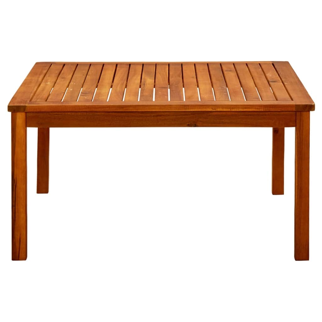 CHARMMA 40 Inch Outdoor Coffee Table - Solid Acacia Wood Rectangle Side Table with Natural Oil Finish for Patio, Garden, Balcony, Poolside & Deck - 33.5