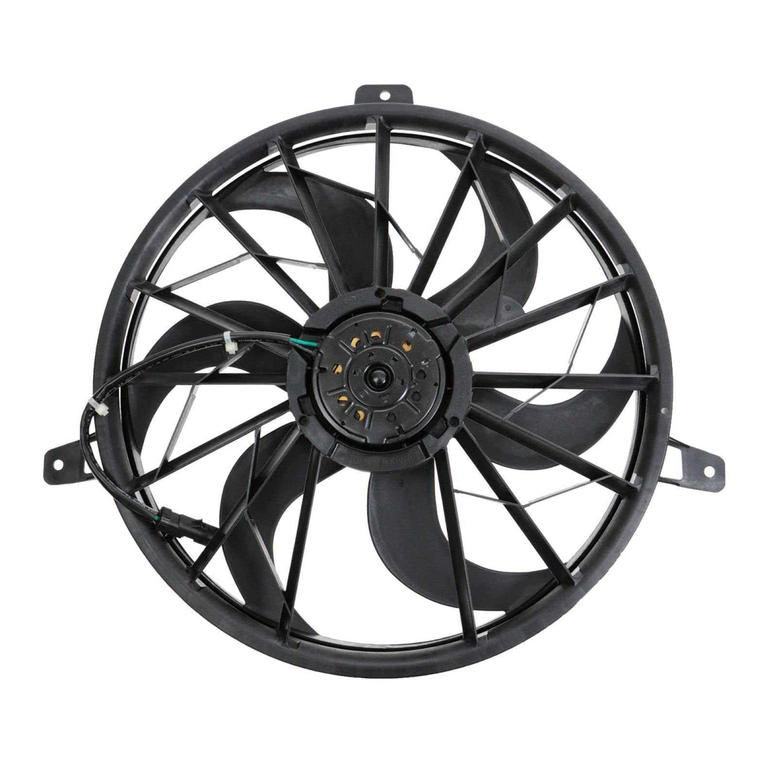 TRQ Radiator Cooling Fan Assembly Compatible with 1999-2003 Jeep Grand Cherokee & 2002-2003 Liberty - Replaces CH3115110, CH3116113, CH3116115 - High Performance Cooling Solution for Off-Road & Daily Driving