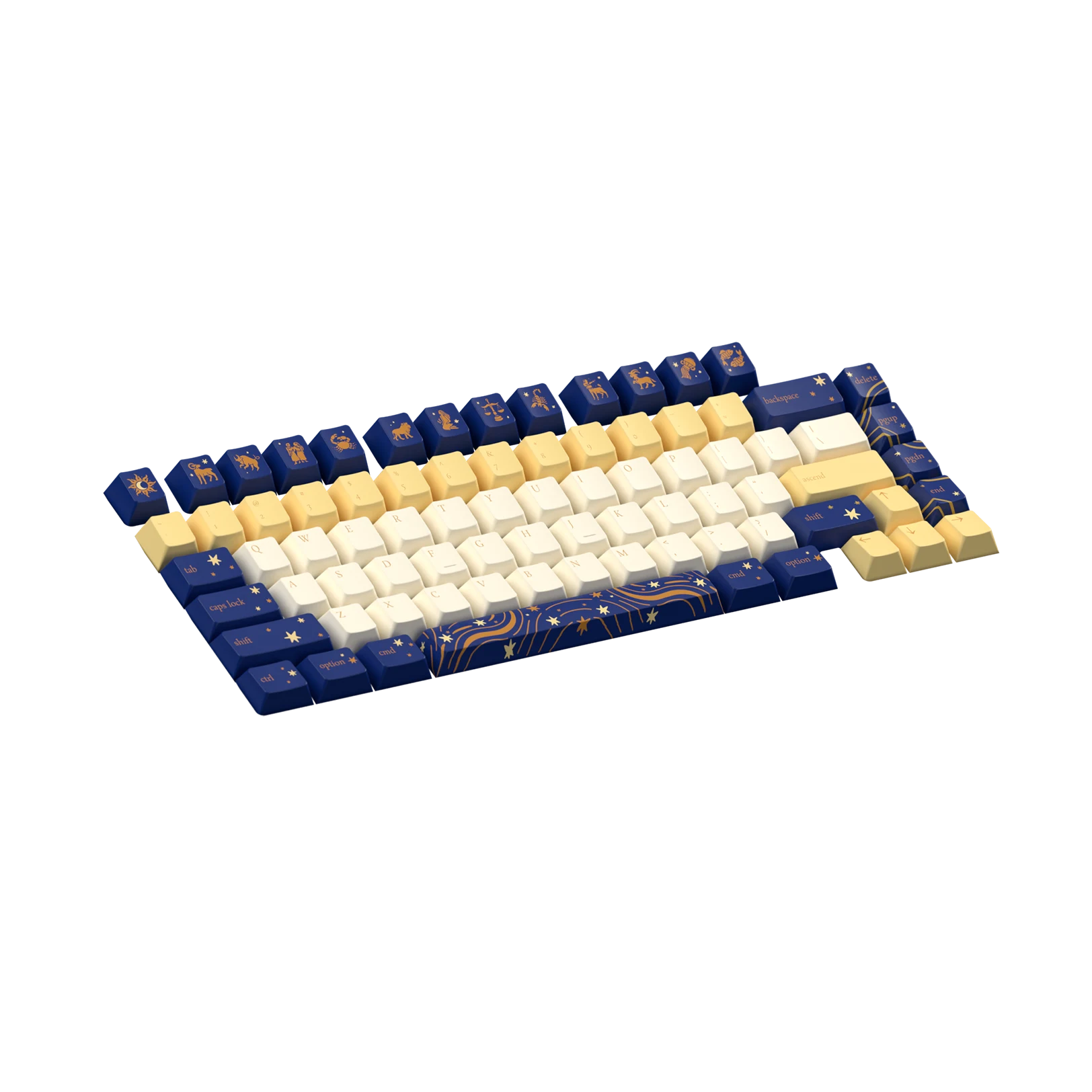Limited Edition Zodiac Star Sign Keycaps - Custom Mechanical Keyboard Keycaps for Gaming & Typing - Perfect for PC, Mac & Laptop Enthusiasts