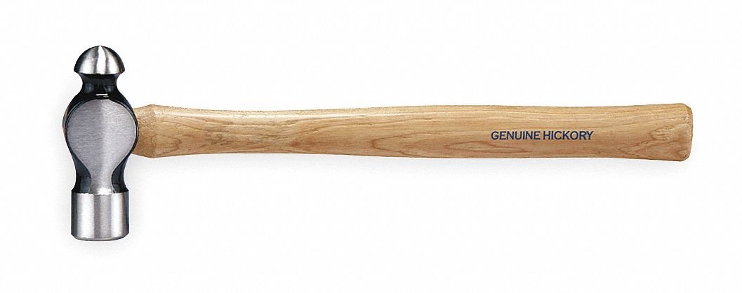 24 Oz Ball Peen Hammer with Durable Hickory Handle - Perfect for Metalworking, Blacksmithing & DIY Projects