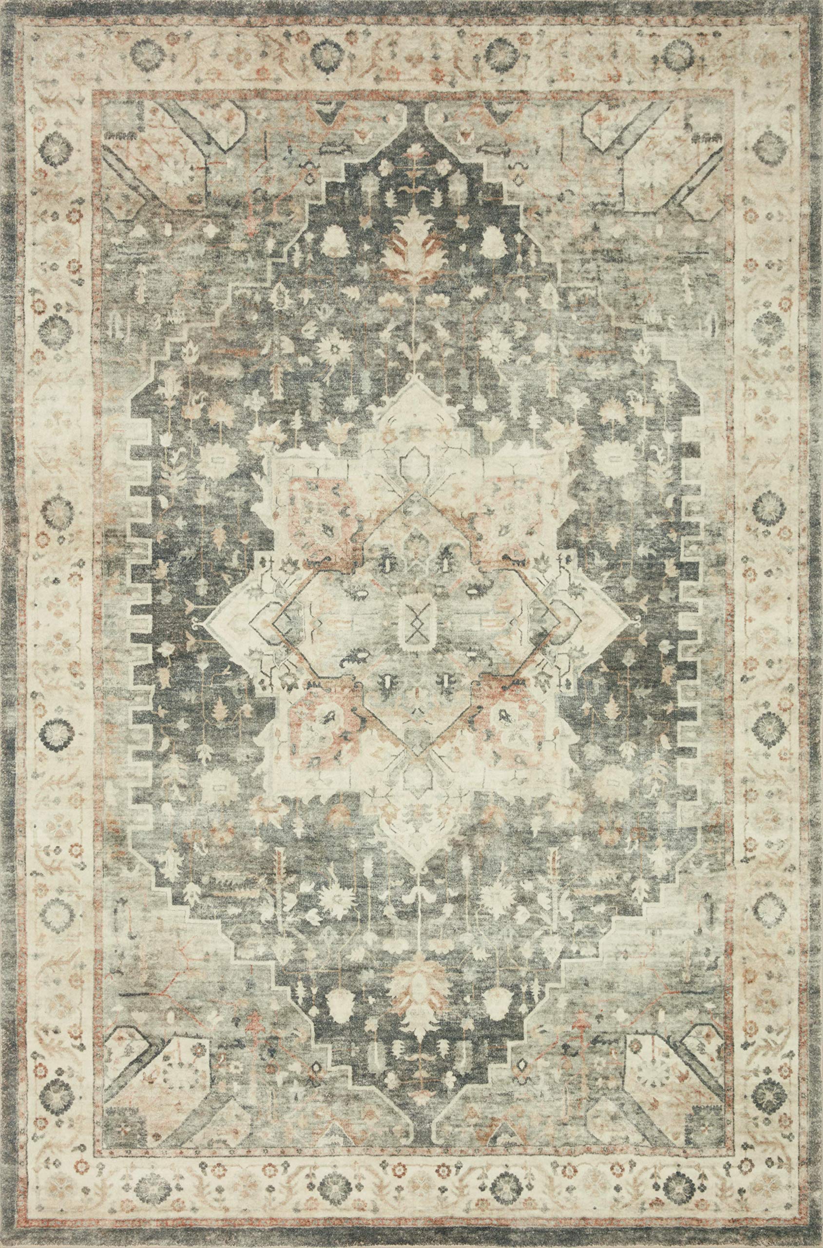 Loloi II Rosette Slate/Ivory 2'2