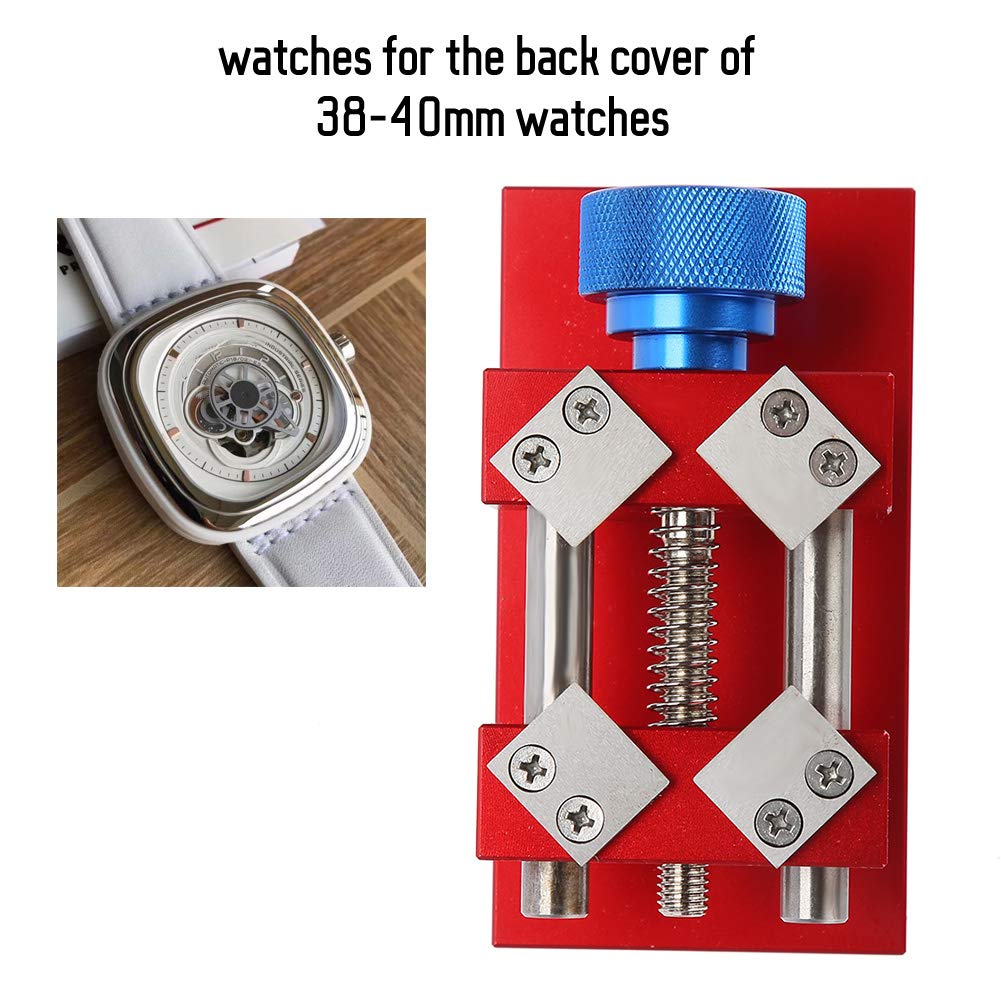 Professional Watch Bezel Opener & Back Case Remover Tool - Precision Watch Repair Kit for Watchmakers (Red) | Ideal for Watch Repair, Maintenance & DIY Projects