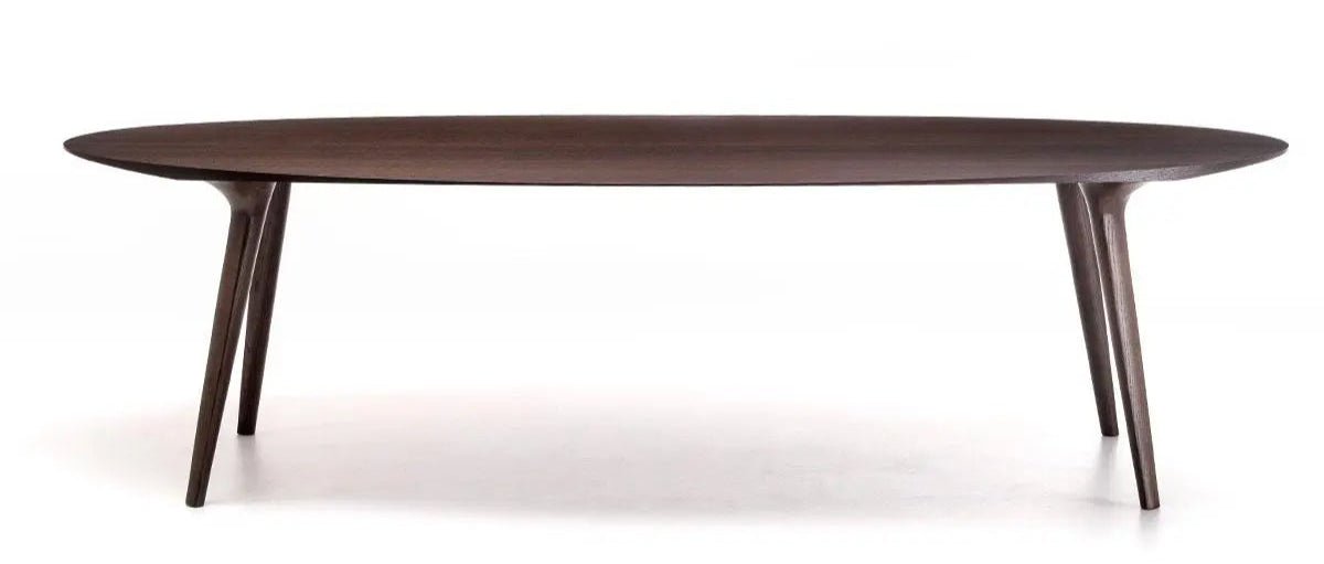 Bross Ademar Oval Dining Table - Modern Wooden Kitchen Table for 6, Perfect for Family Dinners & Entertaining Guests