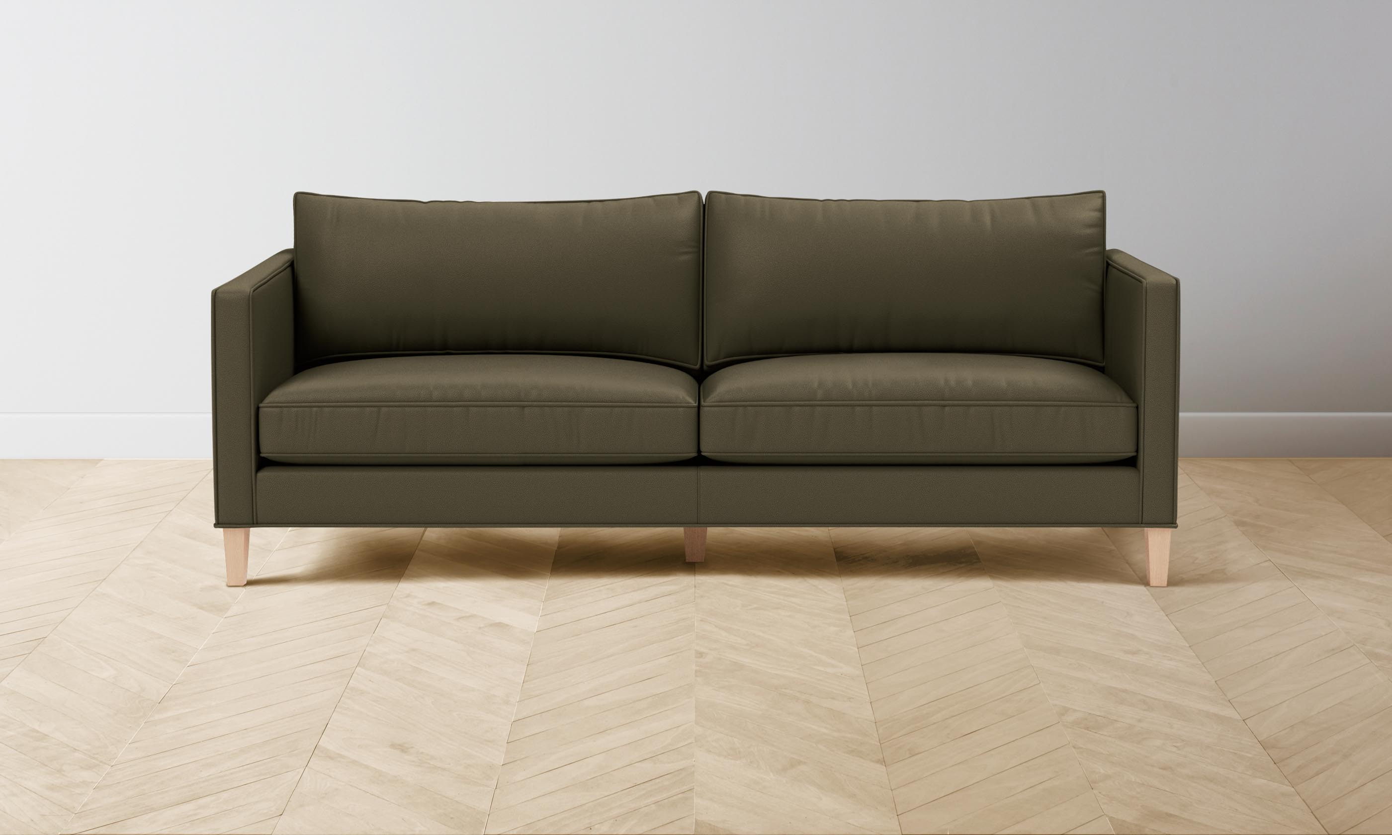 Premium Crosby Sofa in Pebbled Truffle Leather - Luxurious Comfort for Living Room, Lounge & Office Spaces