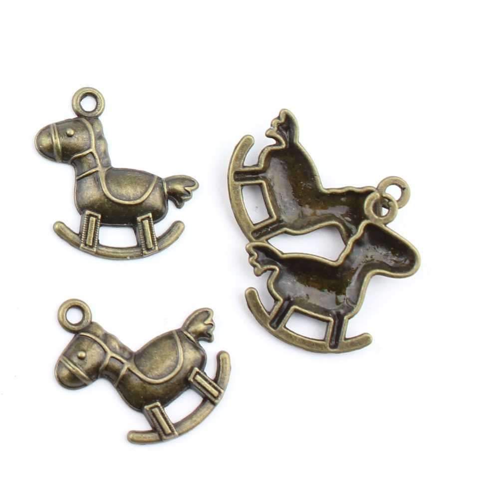 Wholesale Rocking Horse Pendants for Jewelry Making - DIY Charm Supplies & Repair Accessories - Perfect for Necklaces, Bracelets, and Handmade Gifts