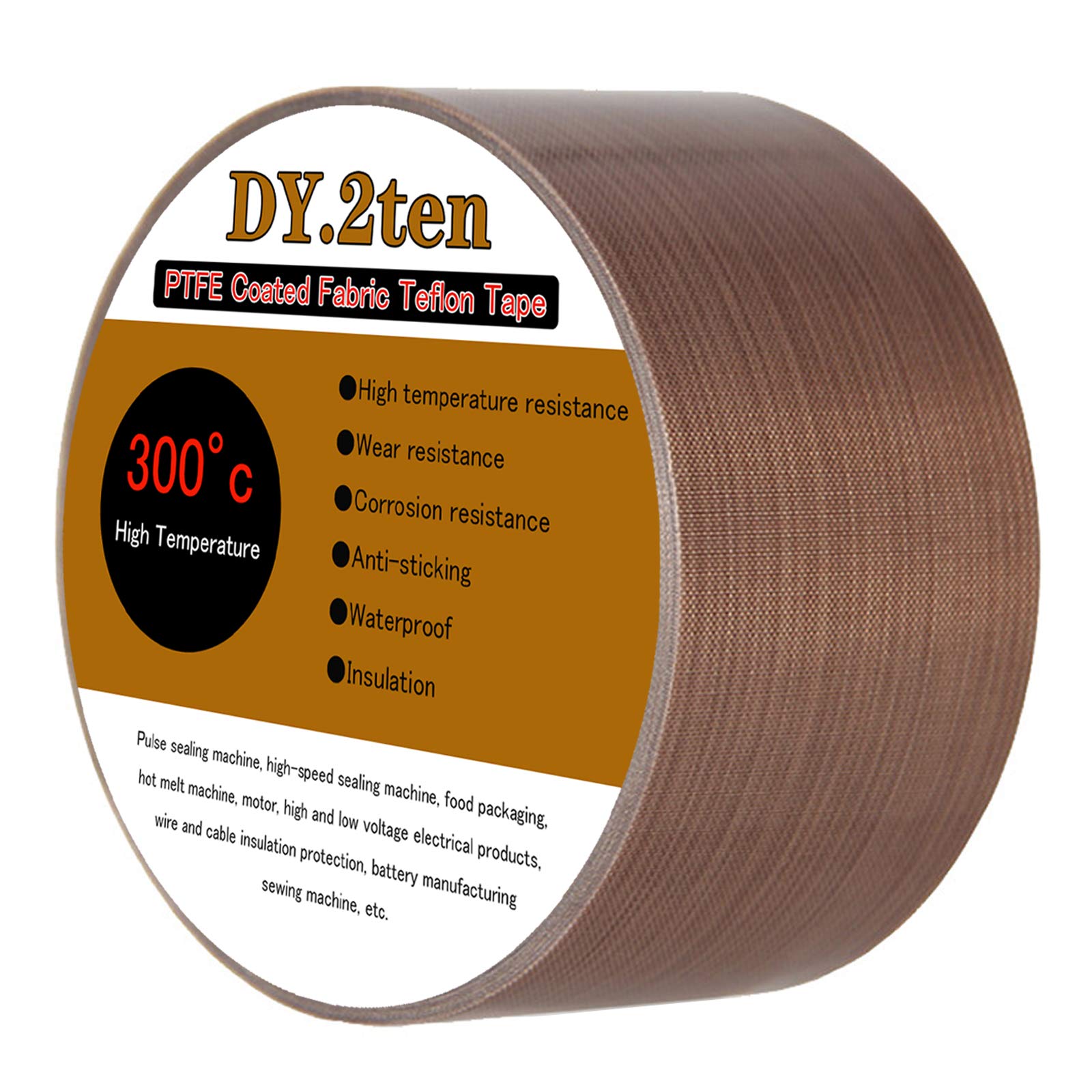 High Temperature PTFE Coated Fiberglass Teflon Tape - 2