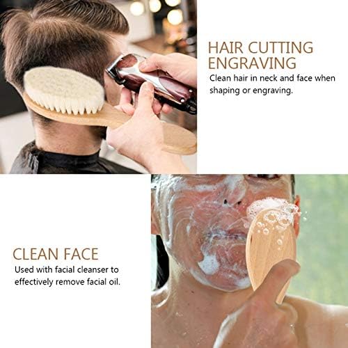 Wooden Hair Cleaning Brush with Soft Goat Hair Bristles - Natural Oil Head Massage Brush for Men & Women | Perfect for Scalp Care, Styling and Relaxation at Home or Salon