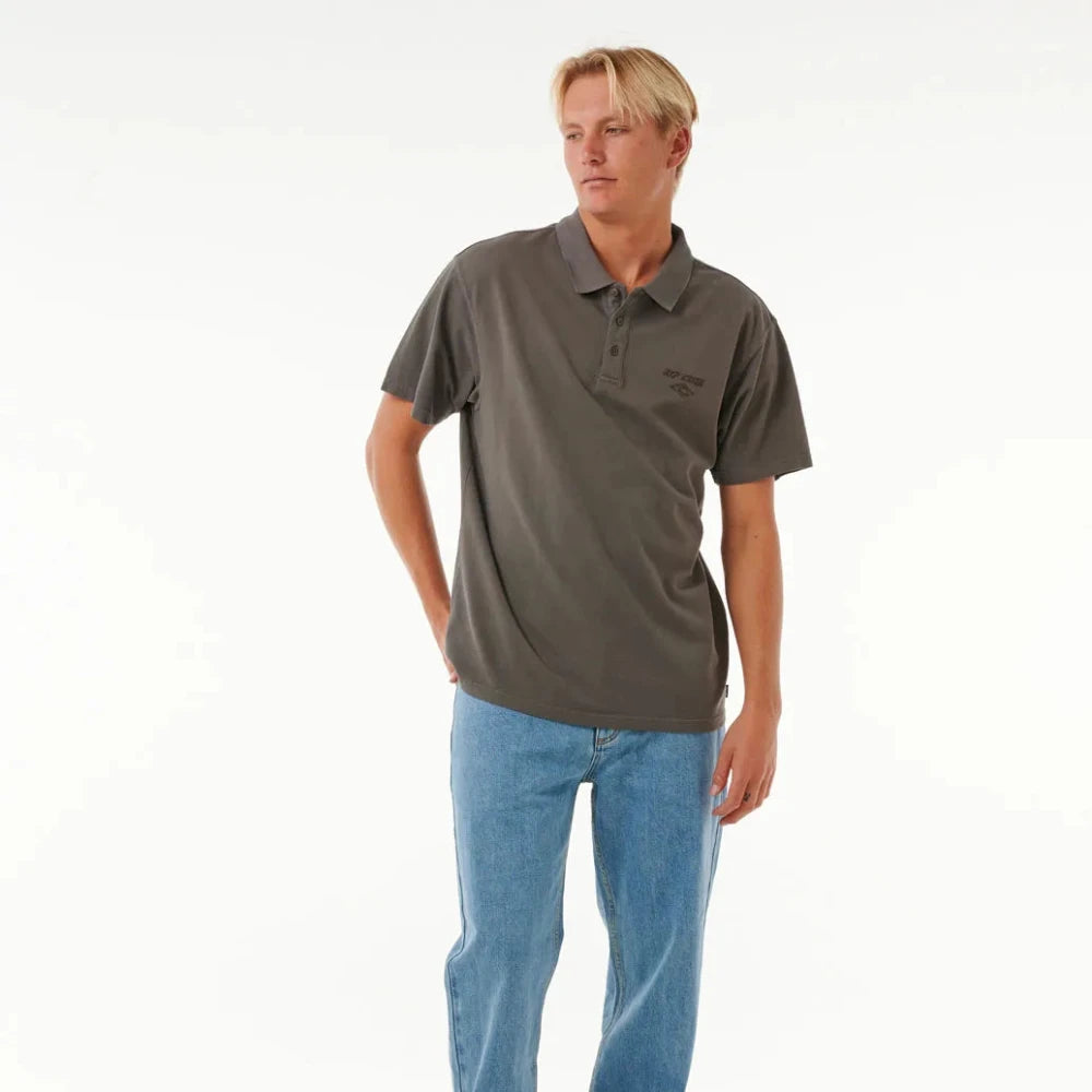 Rip Curl Fade Out Embroidered Polo Shirt for Men - Comfortable Casual Golf & Summer Wear