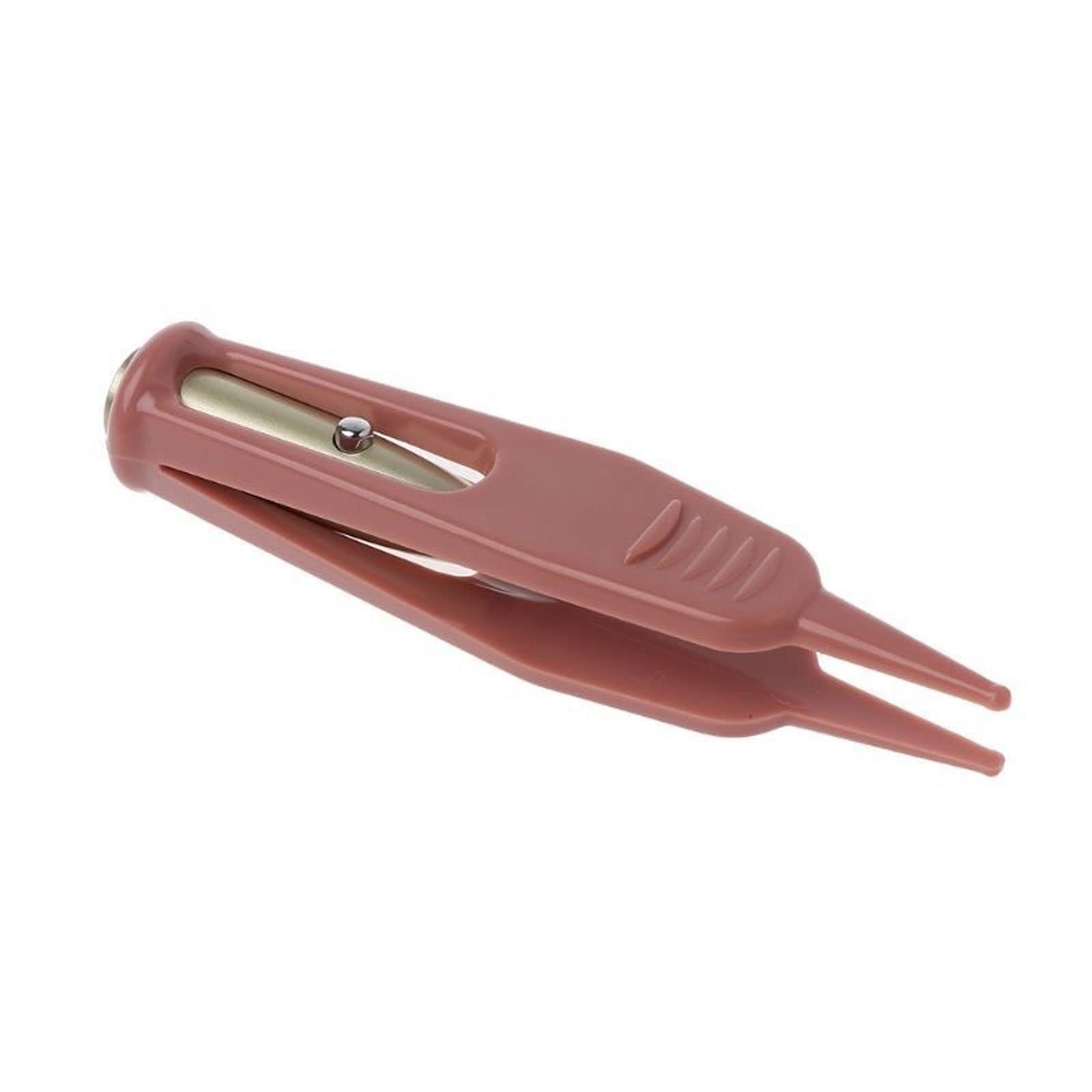 Premium Stainless Steel Hair Removal Tweezers with LED Light - Precision Nose, Ear & Belly Button Cleaner - Safe Grooming Tool for Eyebrows, Splinters & Personal Care (Great for Travel & Home Use)