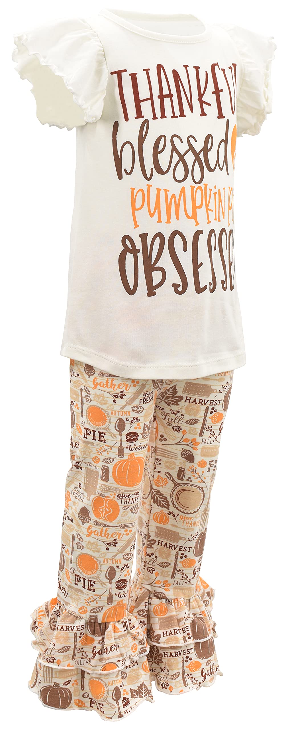 Unique 2-Piece Baby Girl Outfit - Ruffle Leggings & Shirt Set for Toddlers | Playtime & Casual Wear