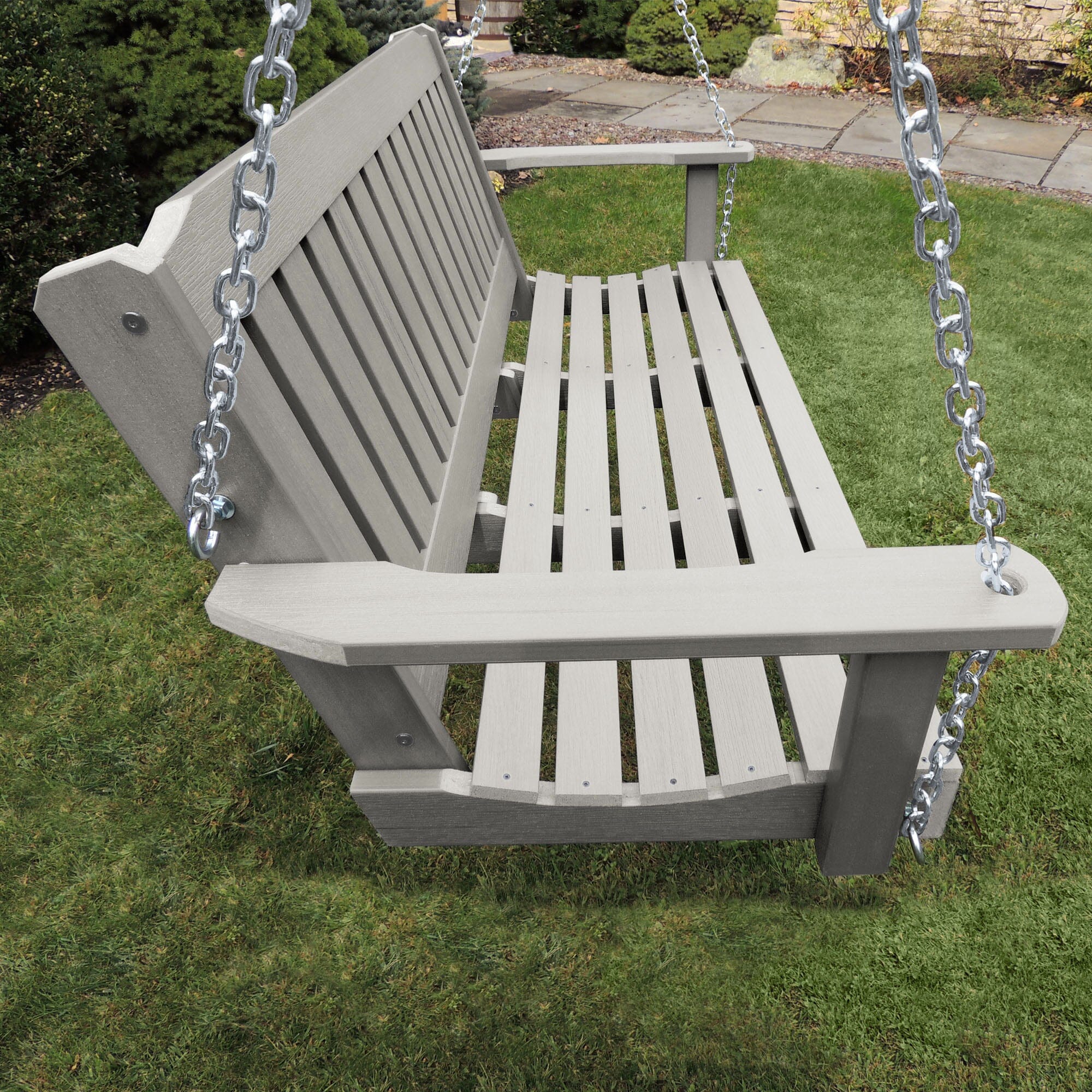 5ft Lehigh Porch Swing - Heavy Duty Outdoor Hanging Bench for Garden, Patio, Deck - Perfect for Relaxing & Lounging in Backyard, Front Porch or Balcony