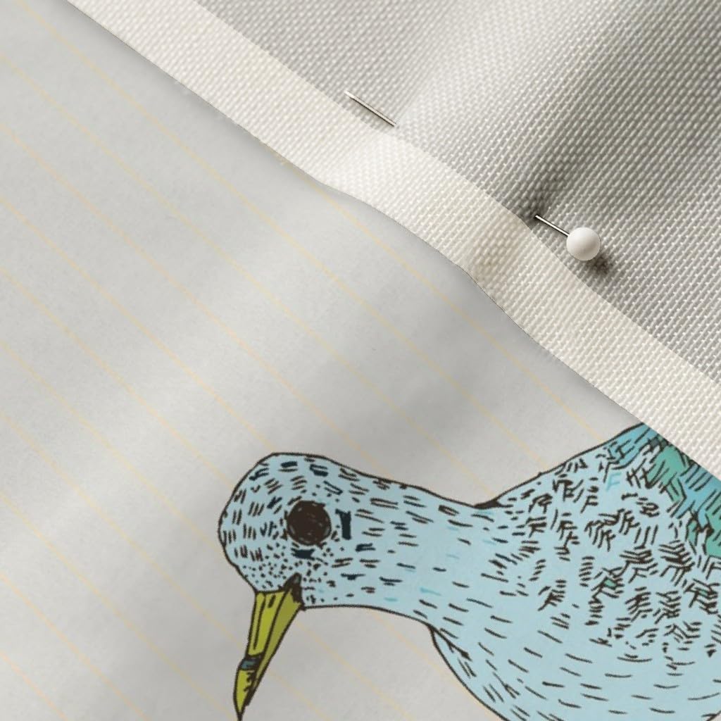 Blue Birds Printed Upholstery Velvet Fabric - Fat Quarter for Home Decor, Apparel & DIY Projects | Spoonflower Fabric - Sweet Animal Design for Cushions, Curtains & Clothing