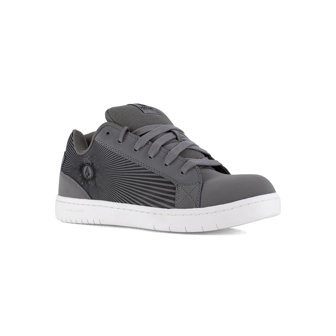Stone Op Art Composite Toe Work Shoes for Men - Slip Resistant & Lightweight Safety Footwear (Grey) | Perfect for Construction, Warehouse & Industrial Work