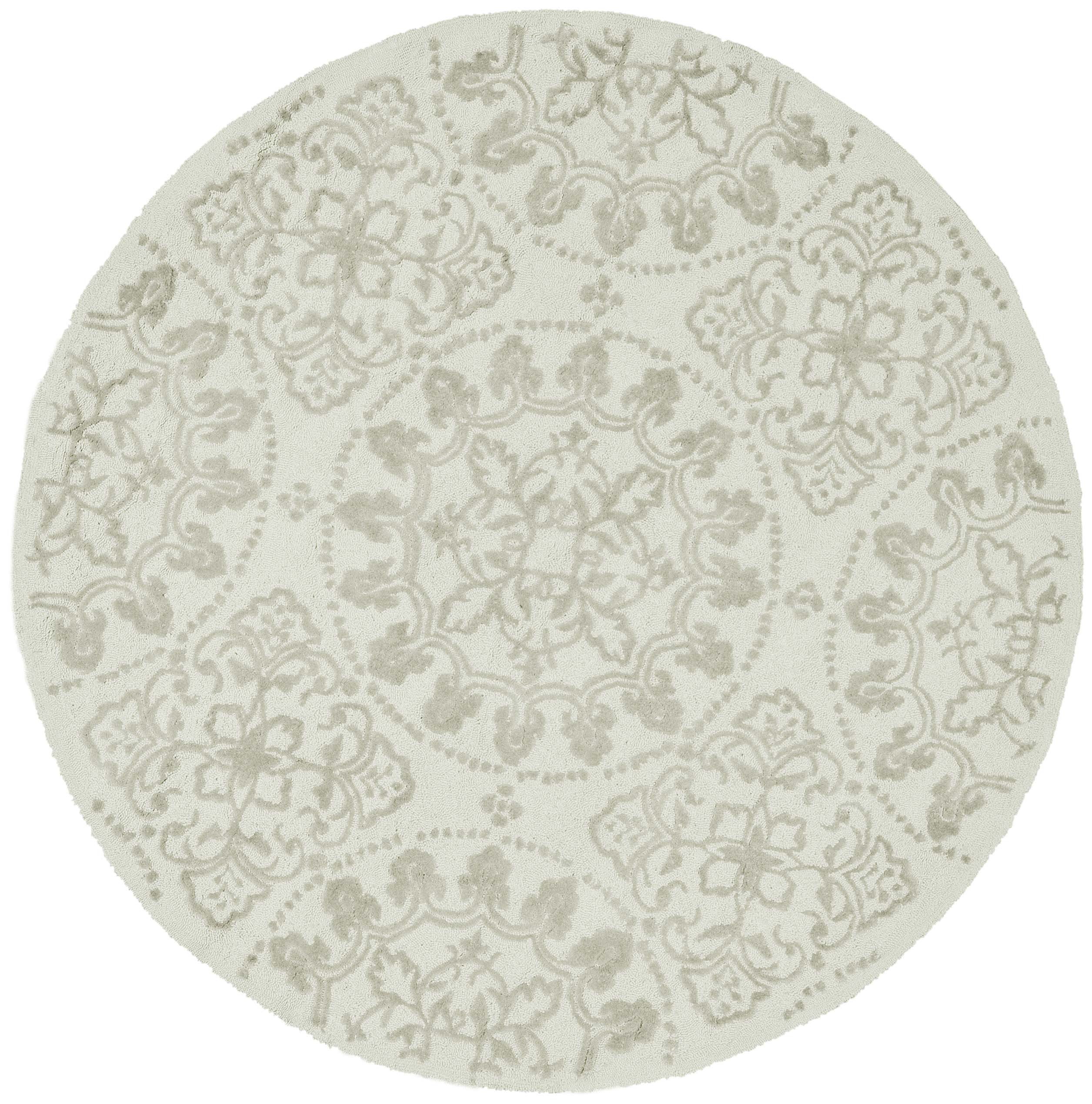 Handmade Martha Stewart by SAFAVIEH MSR1462B 4' Round Terraza Cotton Area Rug for Living Room, Bedroom & Dining Room Decor